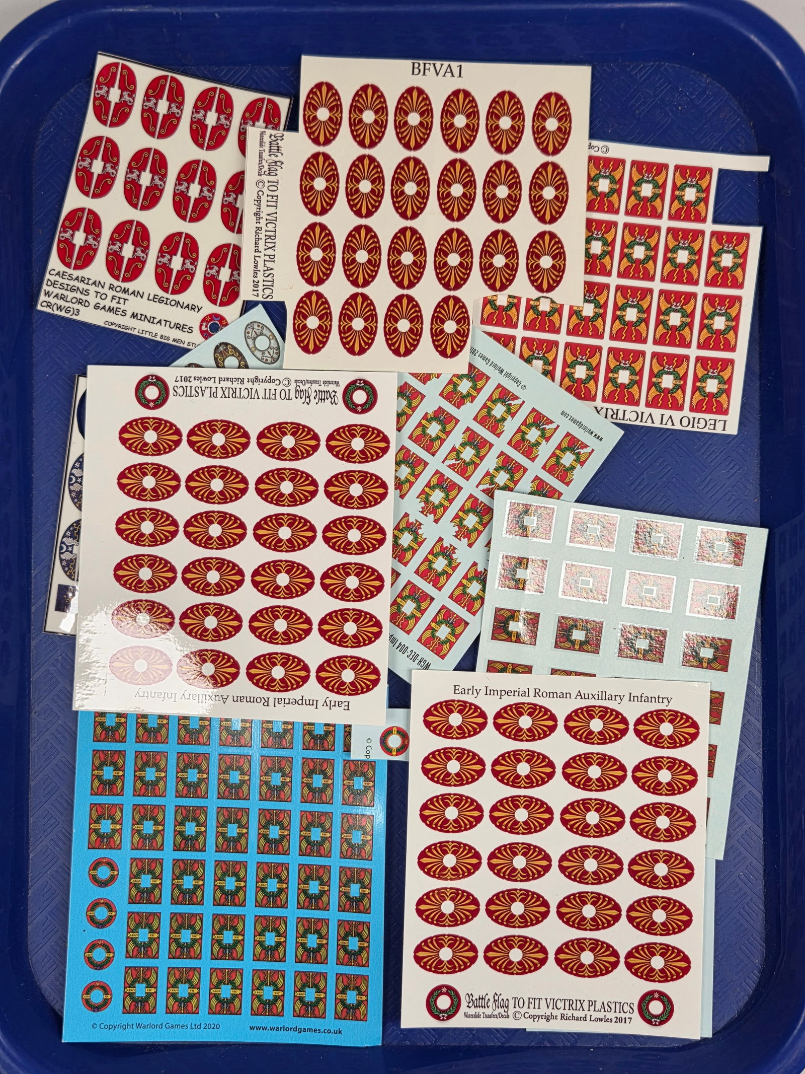 VARIOUS WAR GAMING SOLDIERS TRANSFERS DECALS: ALL REMAIN IN VERY GOOD UNUSED CONDITION.