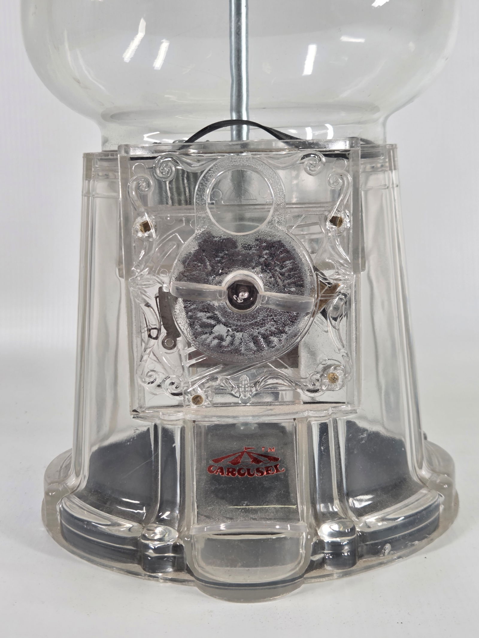 CLEAR PLASTIC CAROUSEL GUMBALL MACHINE - 2