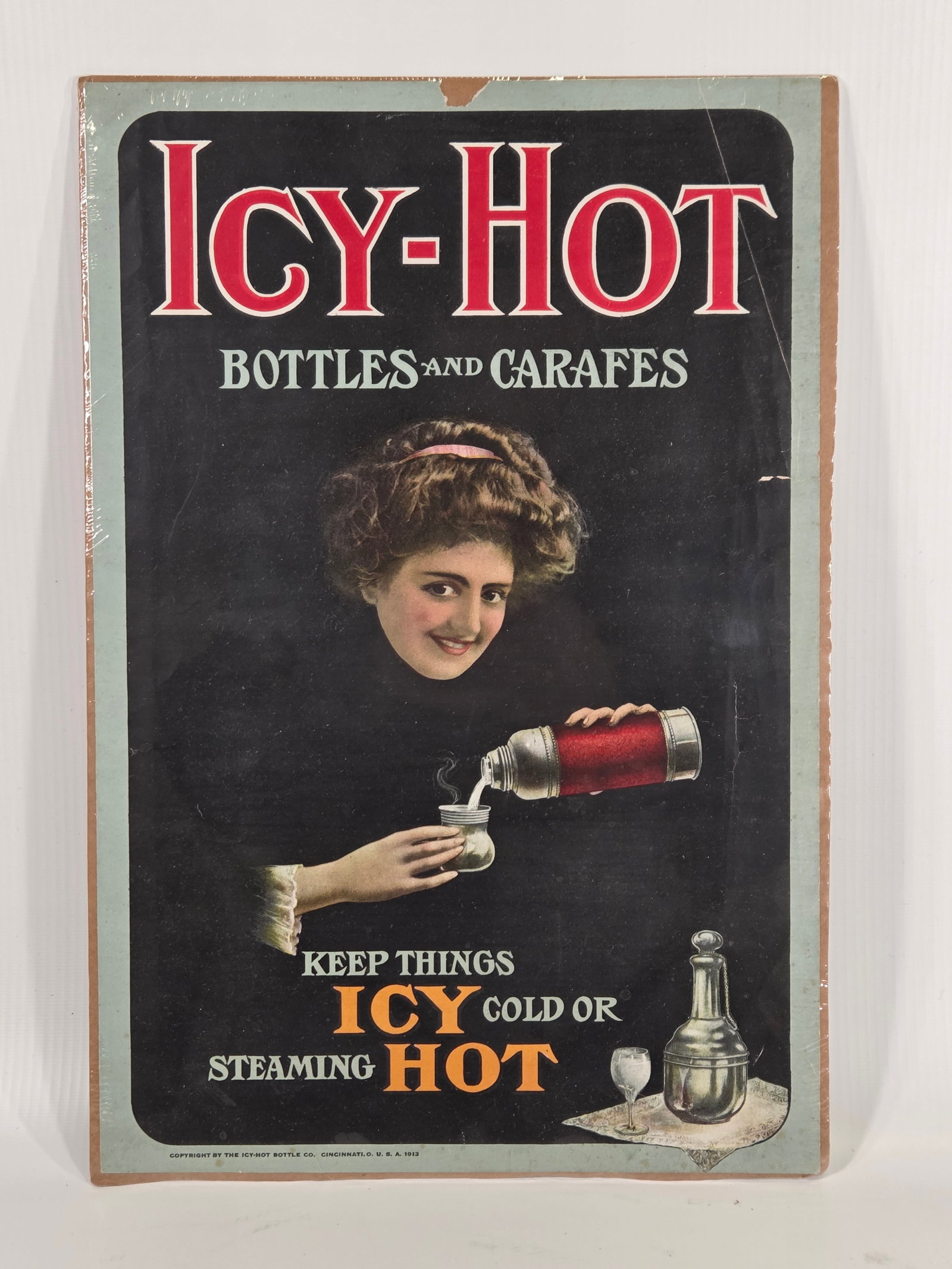 ICE-HOT BOTTLES & CARAFES ADVERTISING POSTER (1 of 3)