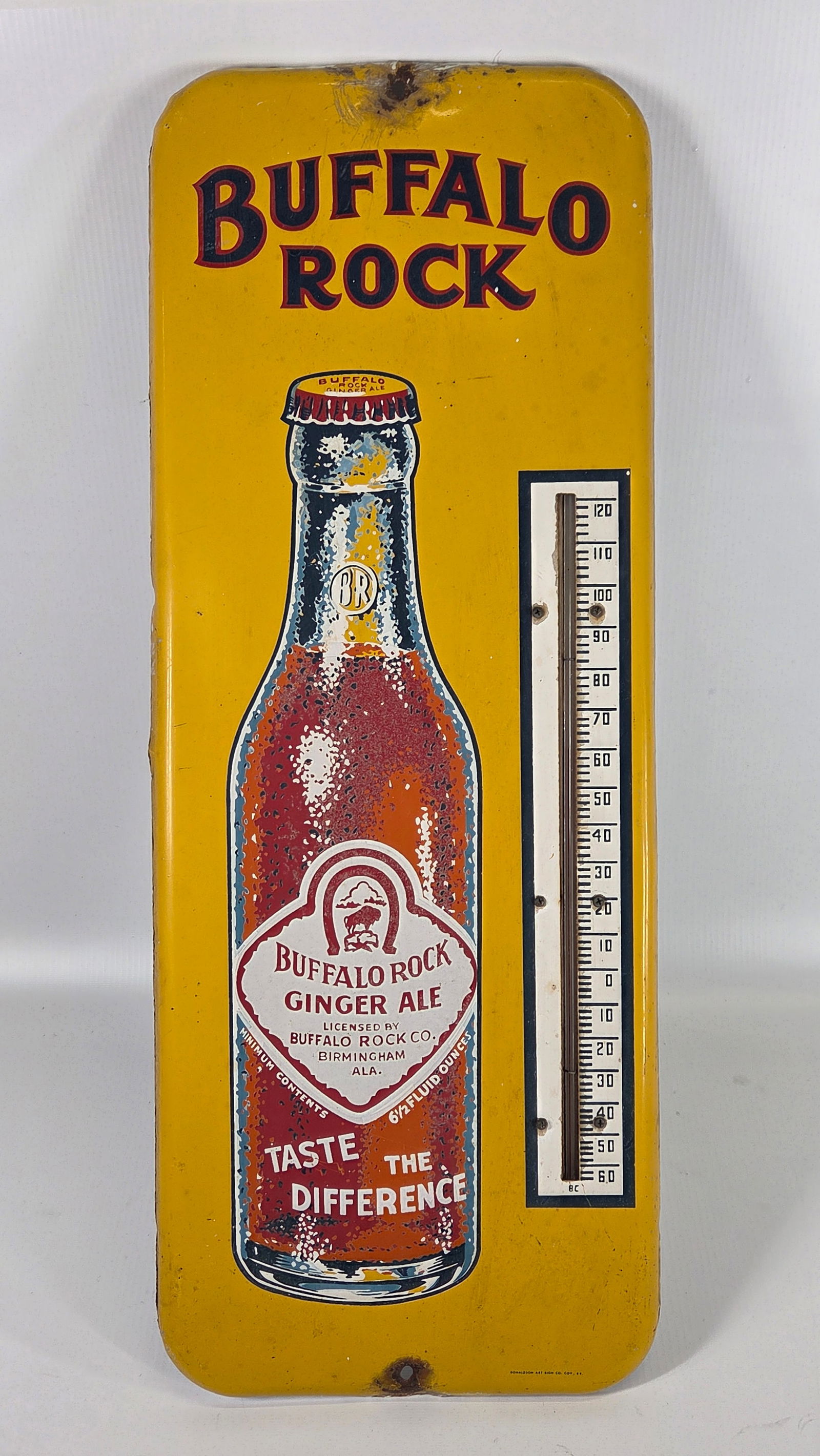 BUFFALO ROCK GINGER ALE ADVERTISING THERMOMETER (1 of 5)