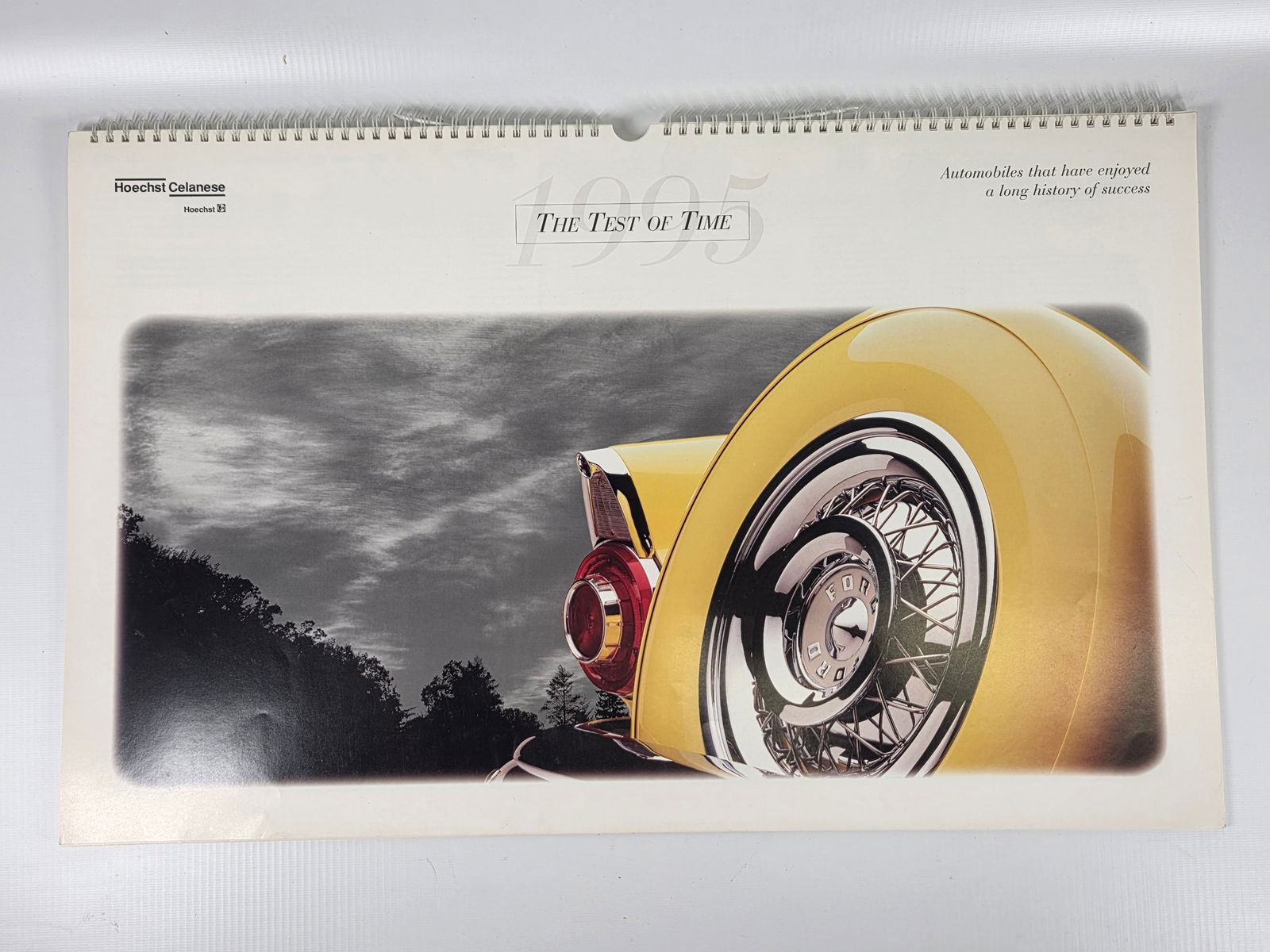 1995 HOECHST CELANESE CALENDAR: REMAINS IN GOOD CONDITION, SHOWING SOME TYPICAL WEAR.