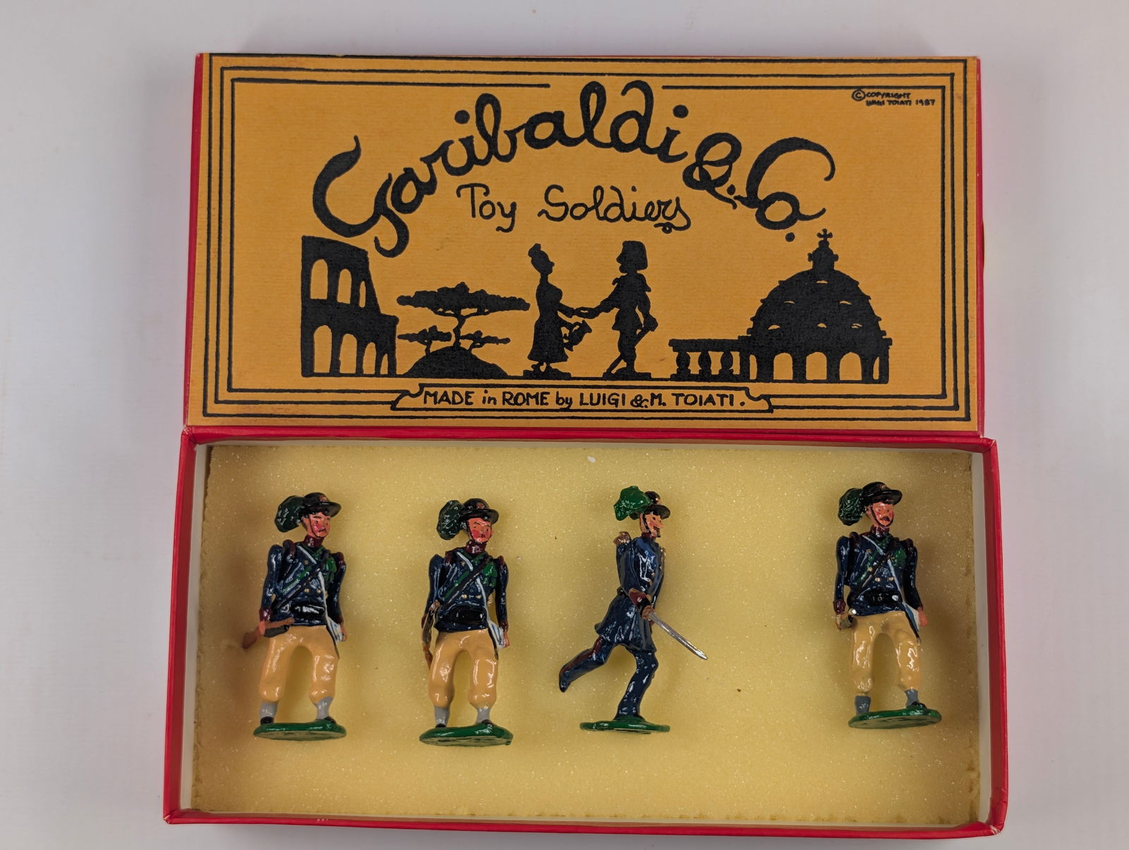 4) GARIBALDI & CO 1859 BERSAGLIERI FIGURES MARCHING ROME TOUATI NIB (1 of 4)