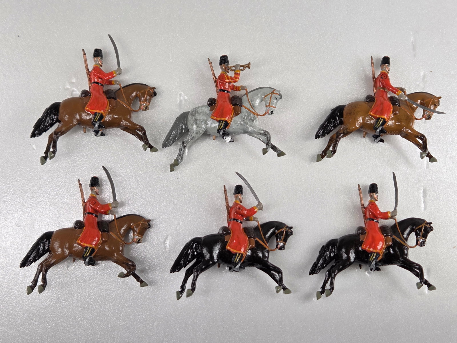 SET OF 6 MOUNTED LEAD SOLDIERS (1 of 5)