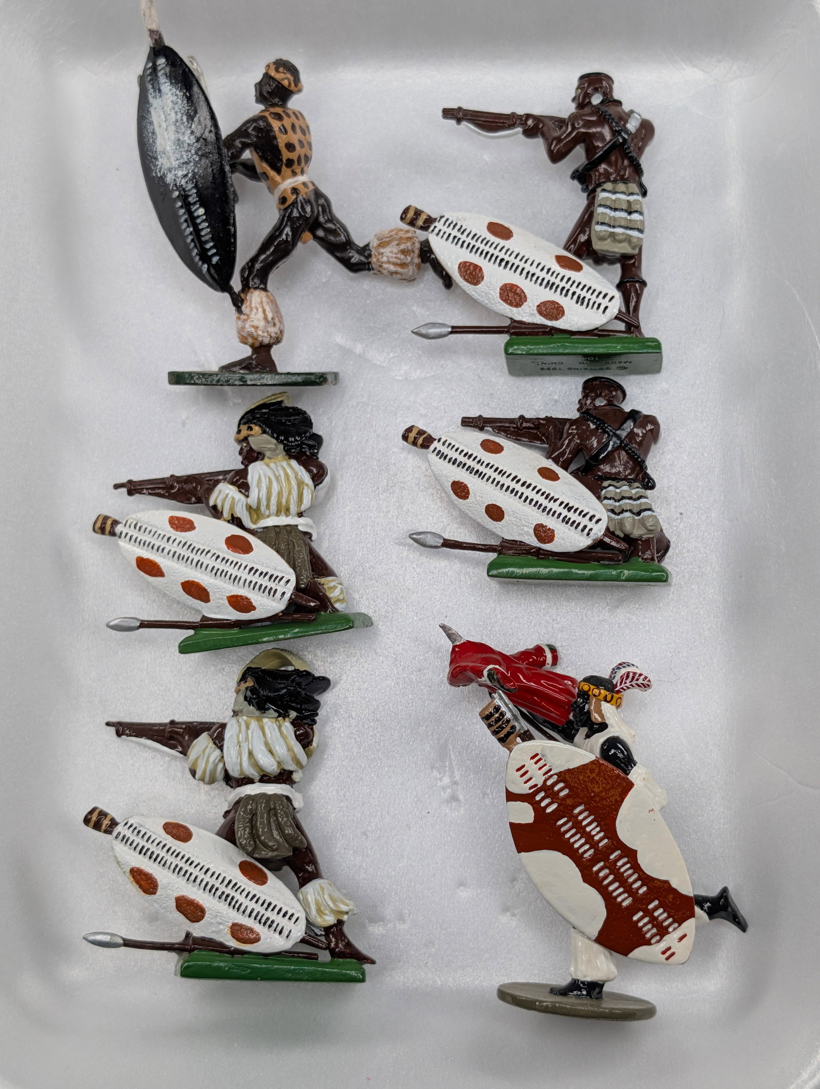 VARIOUS BRITAINS ZULU WARRIORS: ALL REMAIN IN GOOD CONDITION.