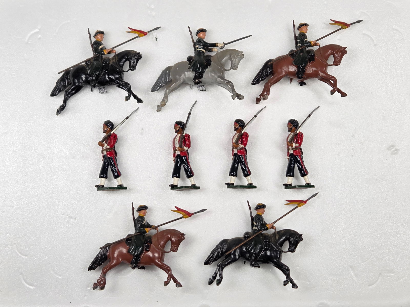 5) MOUNTED BRITAINS SOLDIERS & 4) MARLBOROUGH SOLDIERS (1 of 5)