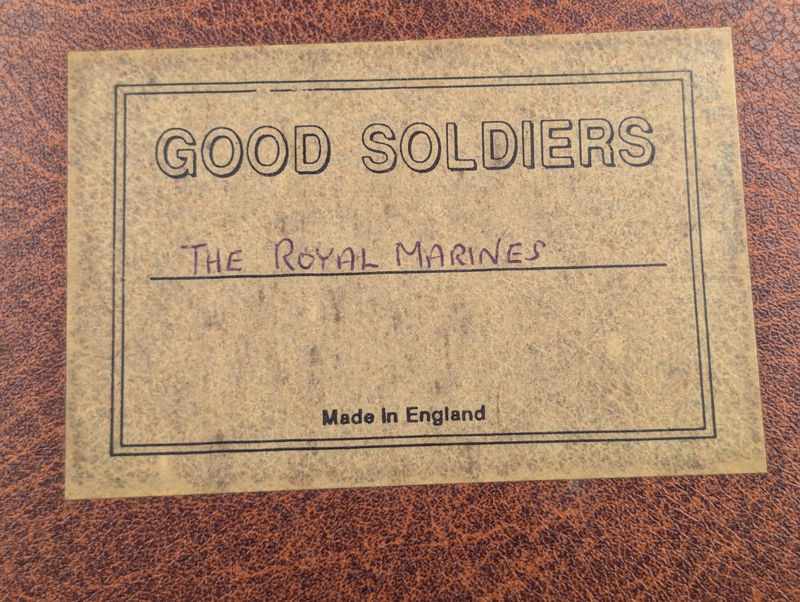 GOOD SOLDIERS THE ROYAL MARINES W/ BOX: SET REMAINS IN VERY GOOD CONDITION WITH ORIGINAL BOX.