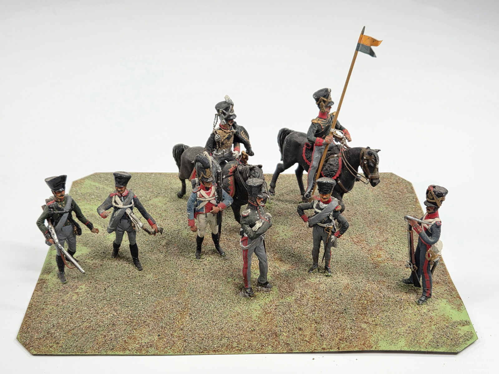 CUSTOM HAND MADE TOY SOLDIER DIORAMA: REMAINS IN GOOD CONDITION, HOWEVER MANY LOOSE PIECES. SOME REPAIRS NEEDED. DUSTY, NEEDING CLEANED.