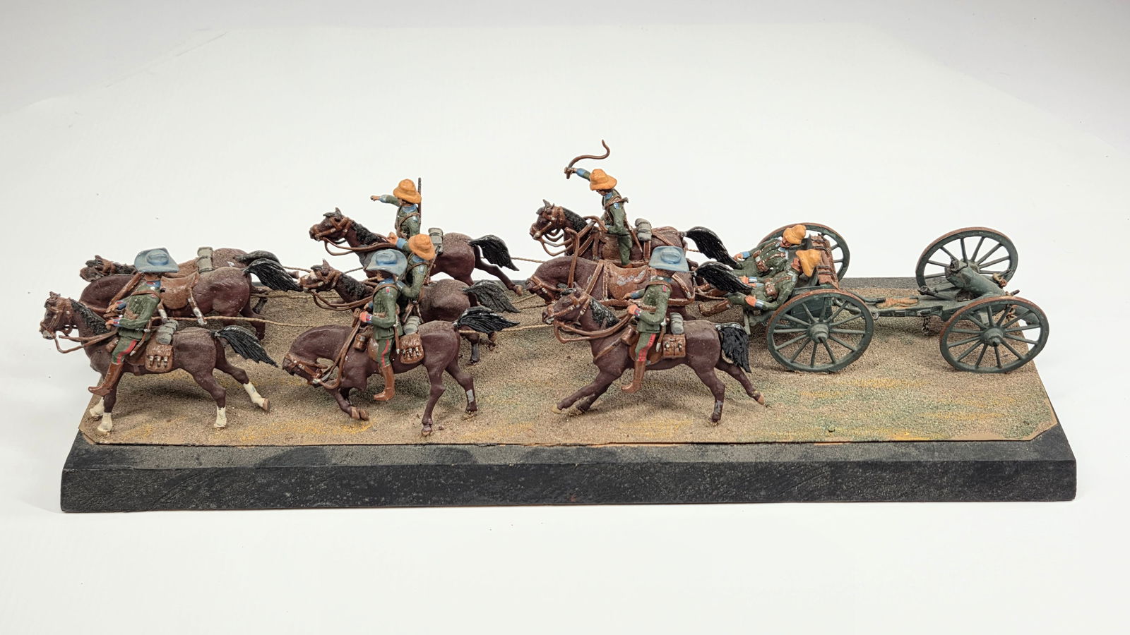 HAND MADE TOY SOLDIER HORSE & WAGON DIORAMA (1 of 8)