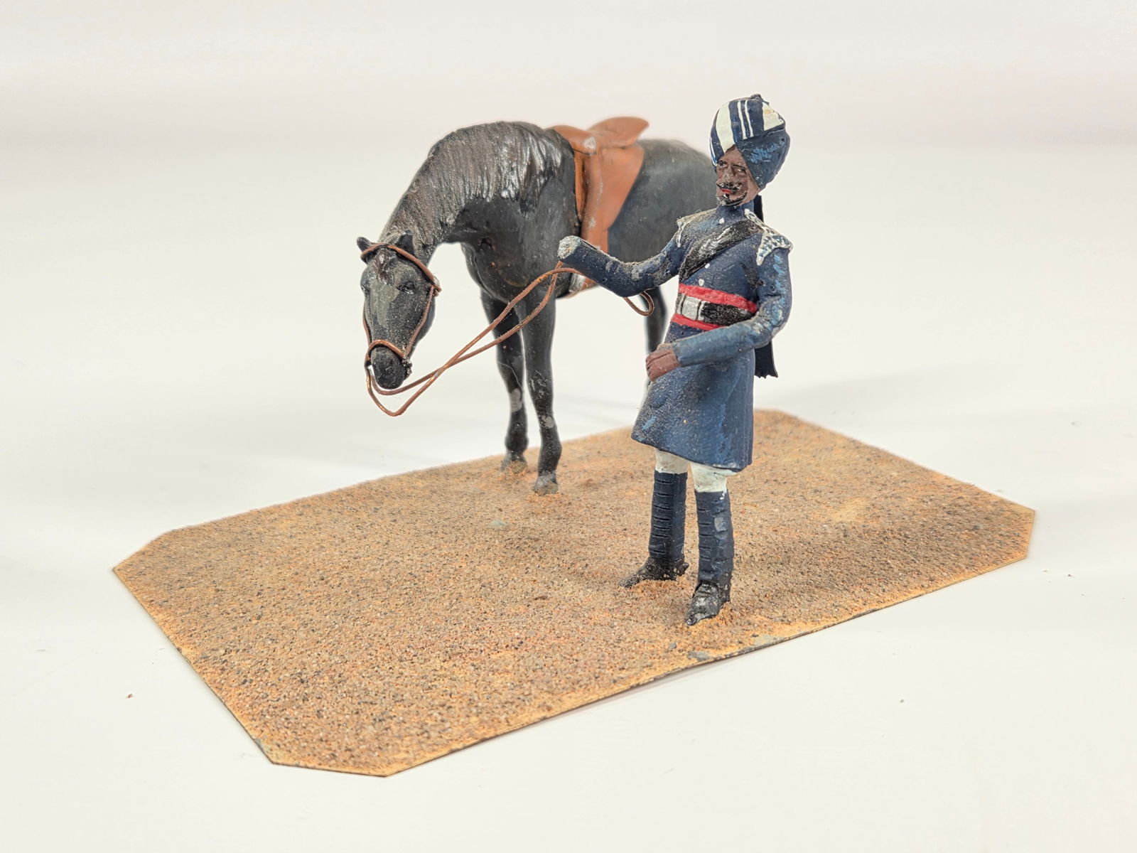 CUSTOM HAND MADE TOY SOLDIER DIORAMA: REMAINS IN GOOD CONDITION, HOWEVER SOME LOOSE PIECES. SOME REPAIRS NEEDED. DUSTY, NEEDING CLEANED.