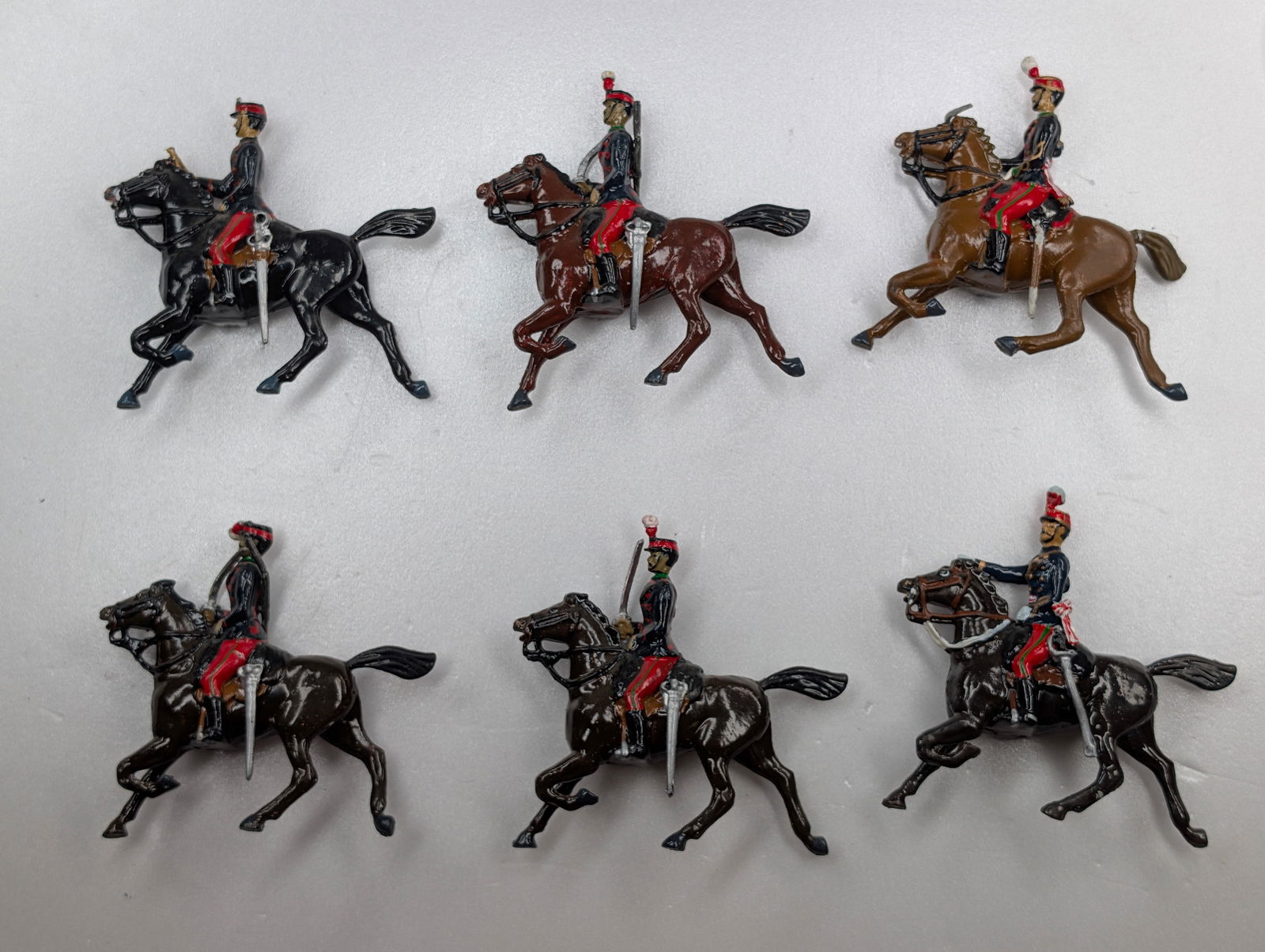 SET OF 6 VINTAGE MOUNTED BRITAIN SOLDIERS (1 of 4)