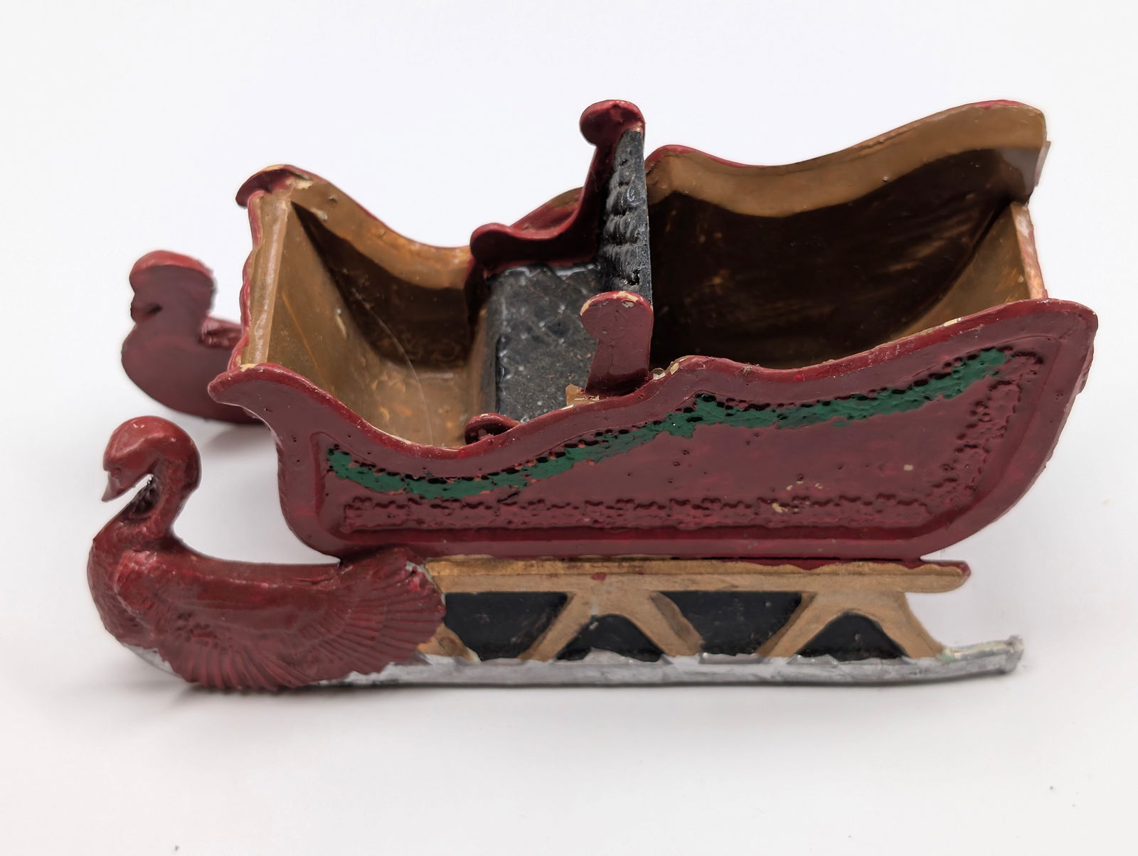 CUSTOM HAND PAINTED LEAD SWAN SLEIGH (1 of 5)