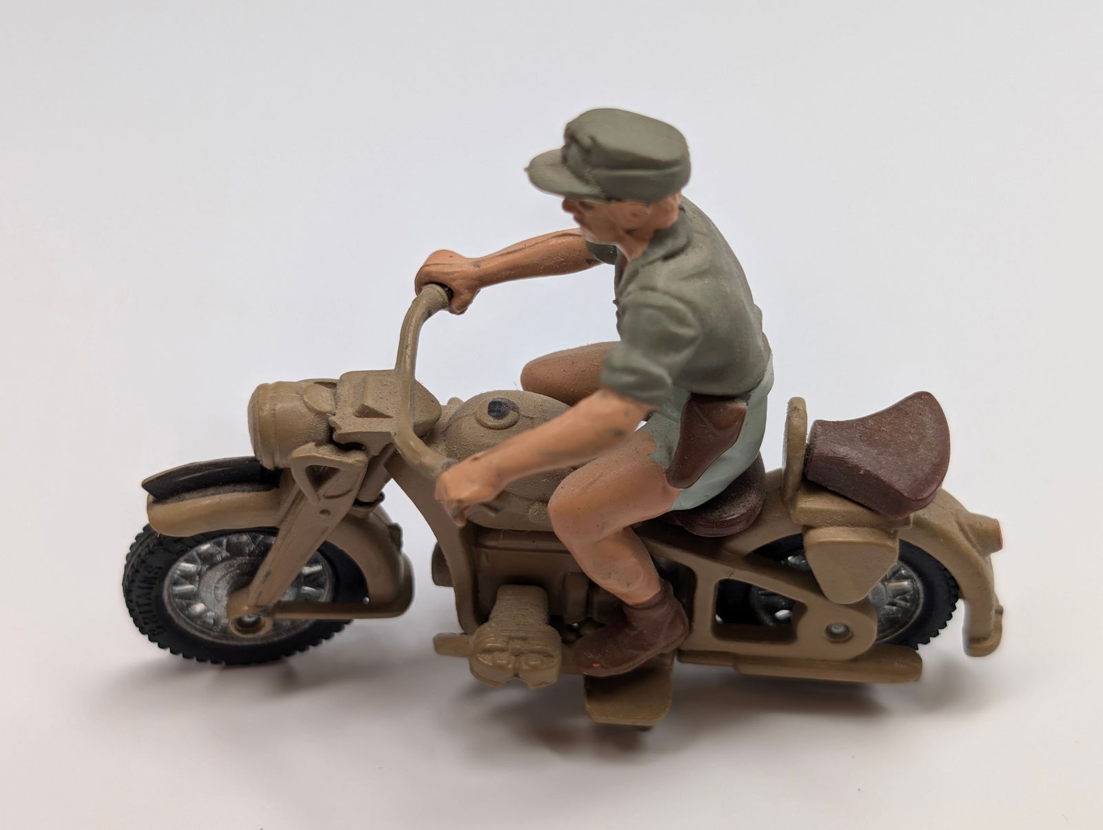 VINTAGE BRITAIN SOLDIER ON MOTORCYCLE (1 of 5)