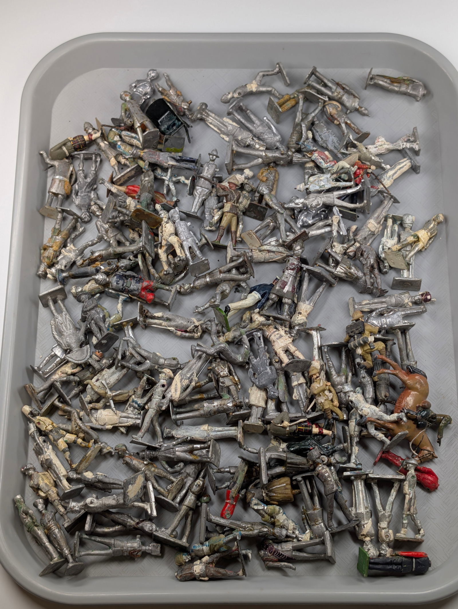 LARGE TOY SOLDIER PROJECT LOT: ALL REMAIN IN POOR CONDITION, MISSING PAINT COMPLETELY OR BROKEN.