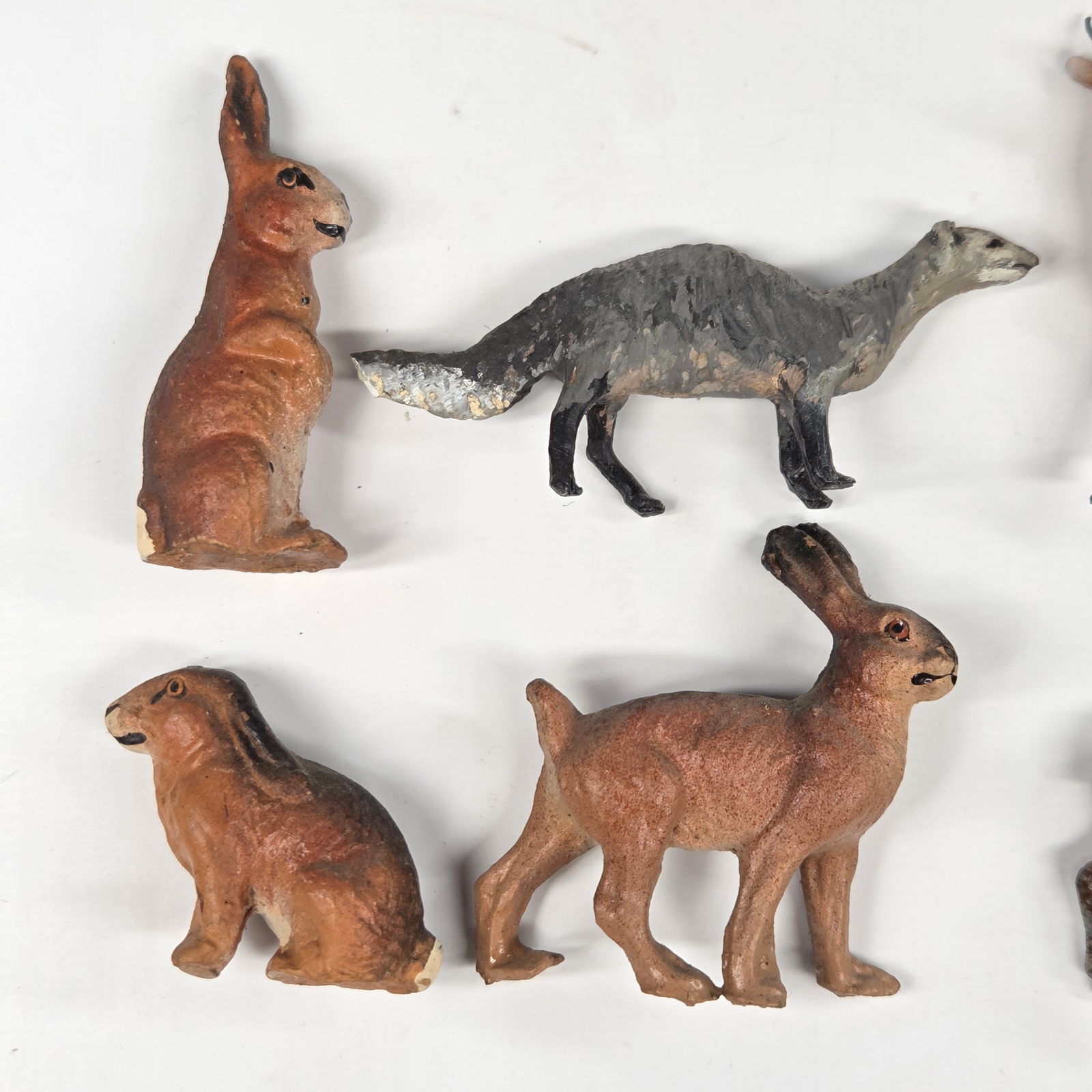 VARIOUS ANTIQUE COMPOSITION ANIMALS RABBITS - 2