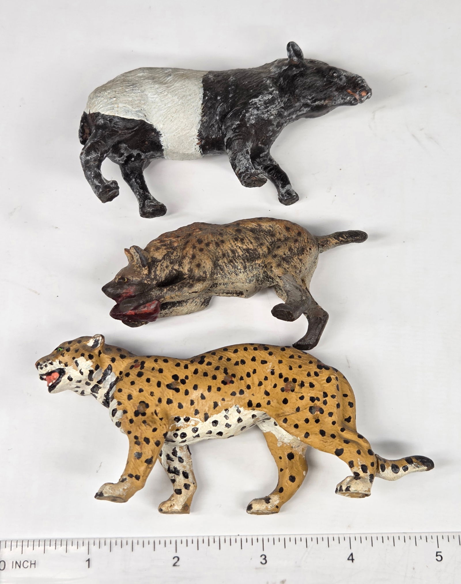 3) ANTIQUE GERMAN COMPOSITION ANIMALS - 8