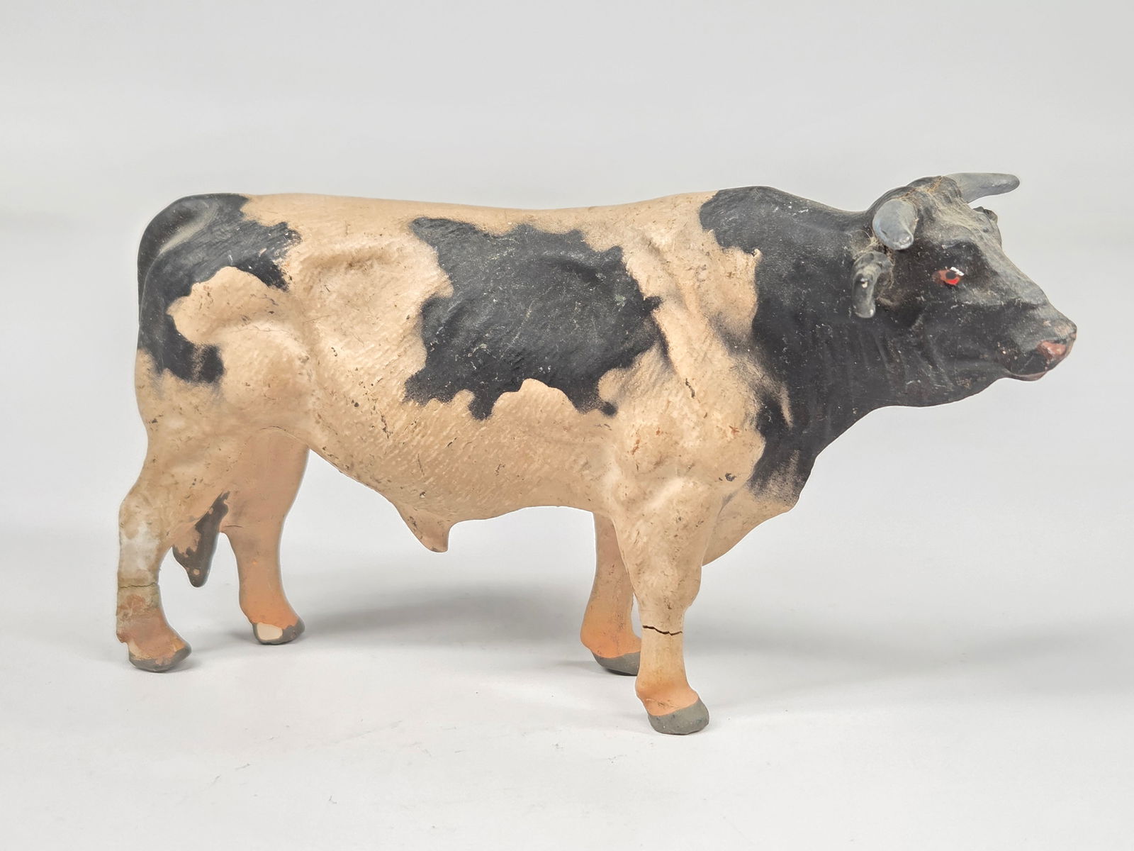 2) ANTIQUE GERMAN COMPOSITION COW STEER - 5
