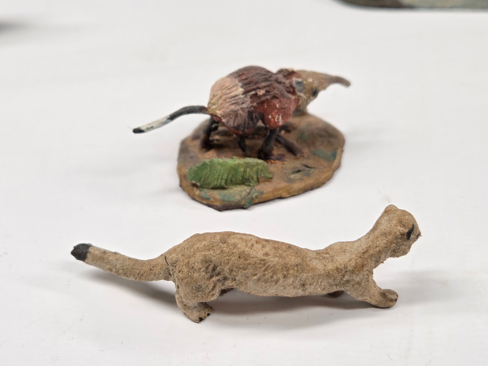 7) ANTIQUE GERMAN COMPOSITION ANIMALS - 5