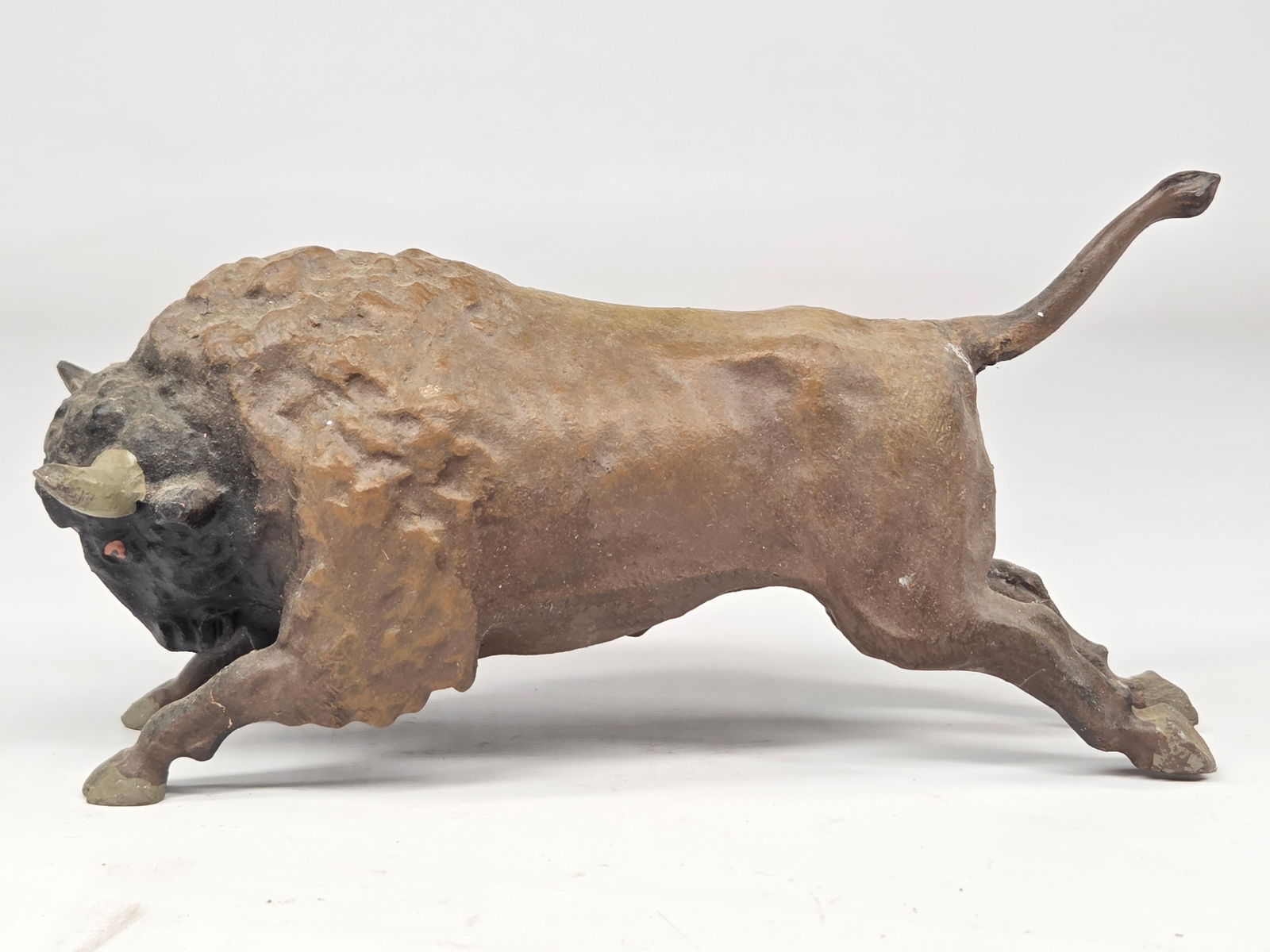 2) ANTIQUE GERMAN COMPOSITION BUFFALO - 3