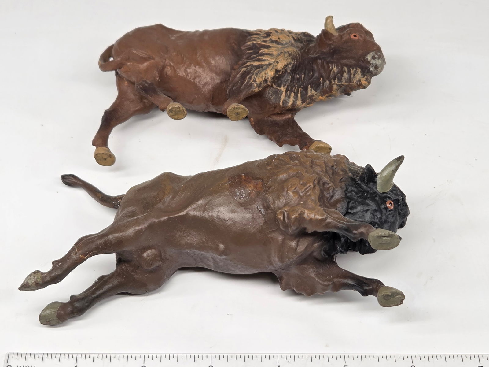2) ANTIQUE GERMAN COMPOSITION BUFFALO - 5