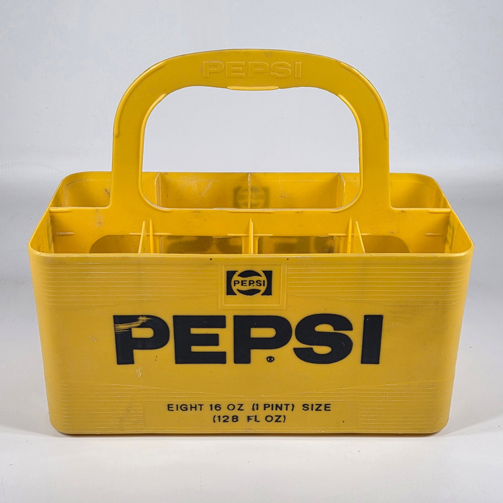 YELLOW & BLACK PLASTIC PEPSI BOTTLE CARRIER (1 of 3)