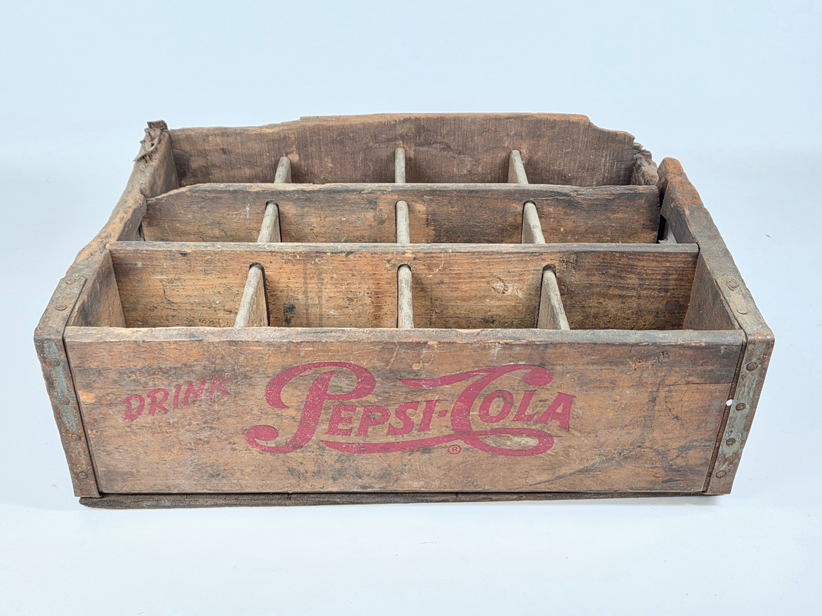 VINTAGE WOOD PEPSI COLA BOTTLE CRATE (1 of 5)