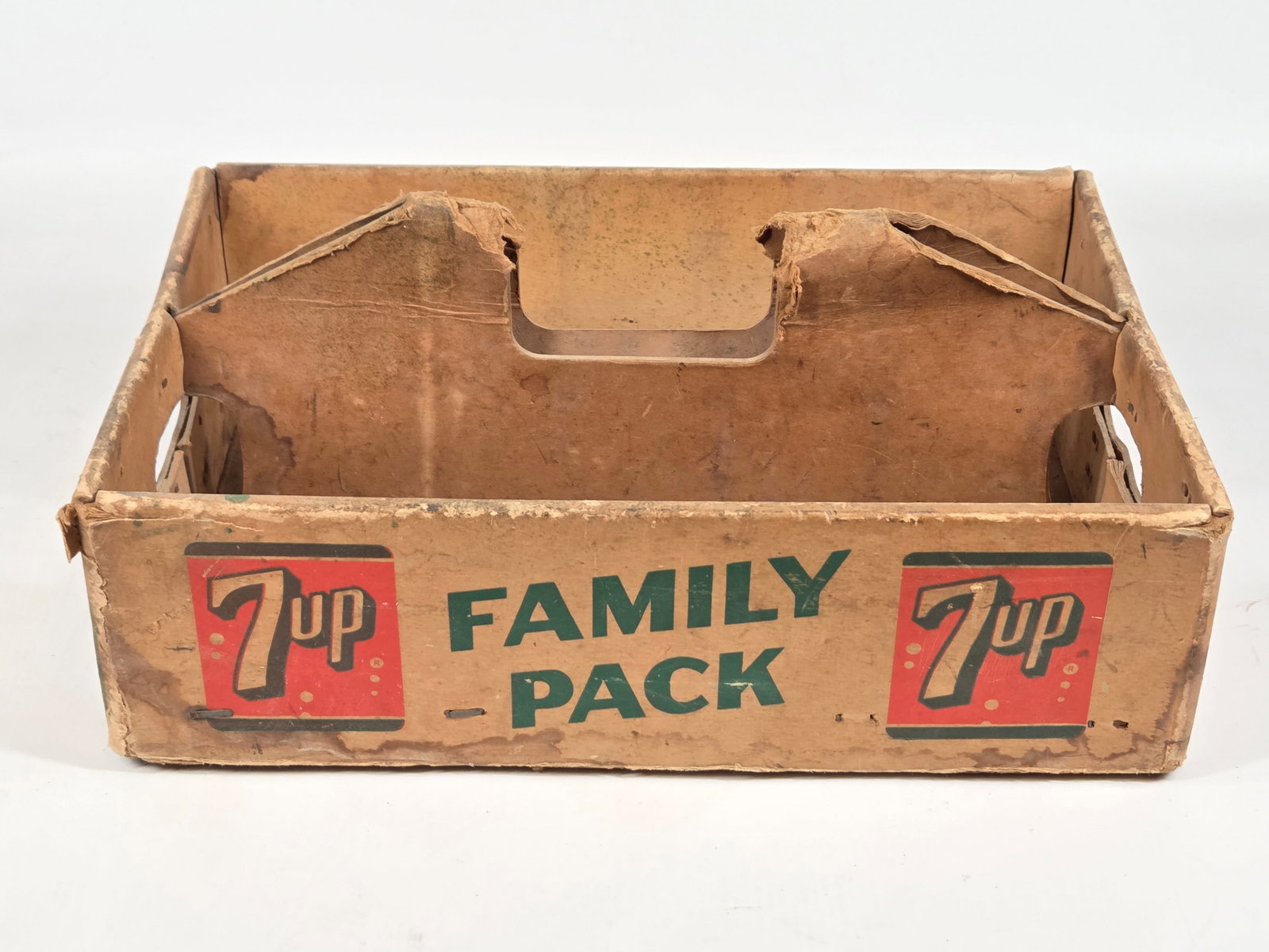 VINTAGE CARDBOARD 7UP BOTTLE CARRIER (1 of 5)