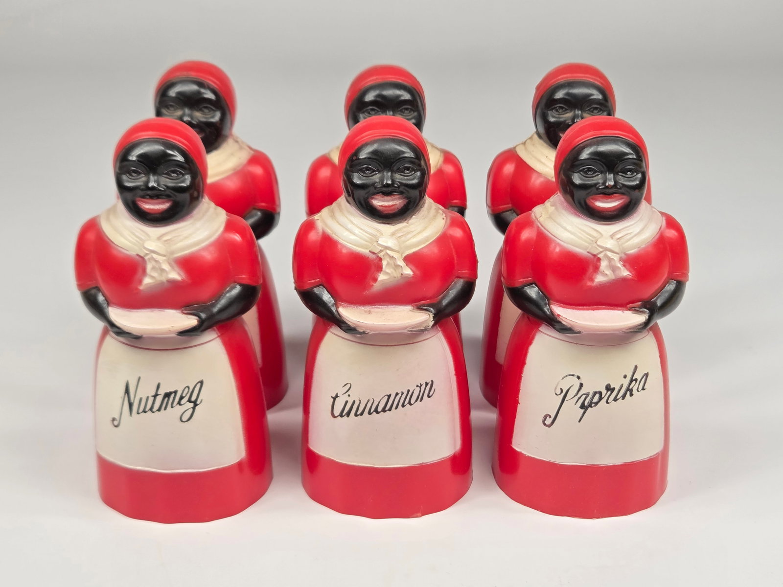 6) PIECES F&F MOLD PLASTIC AUNT JEMIMA SPICE SET (1 of 9)