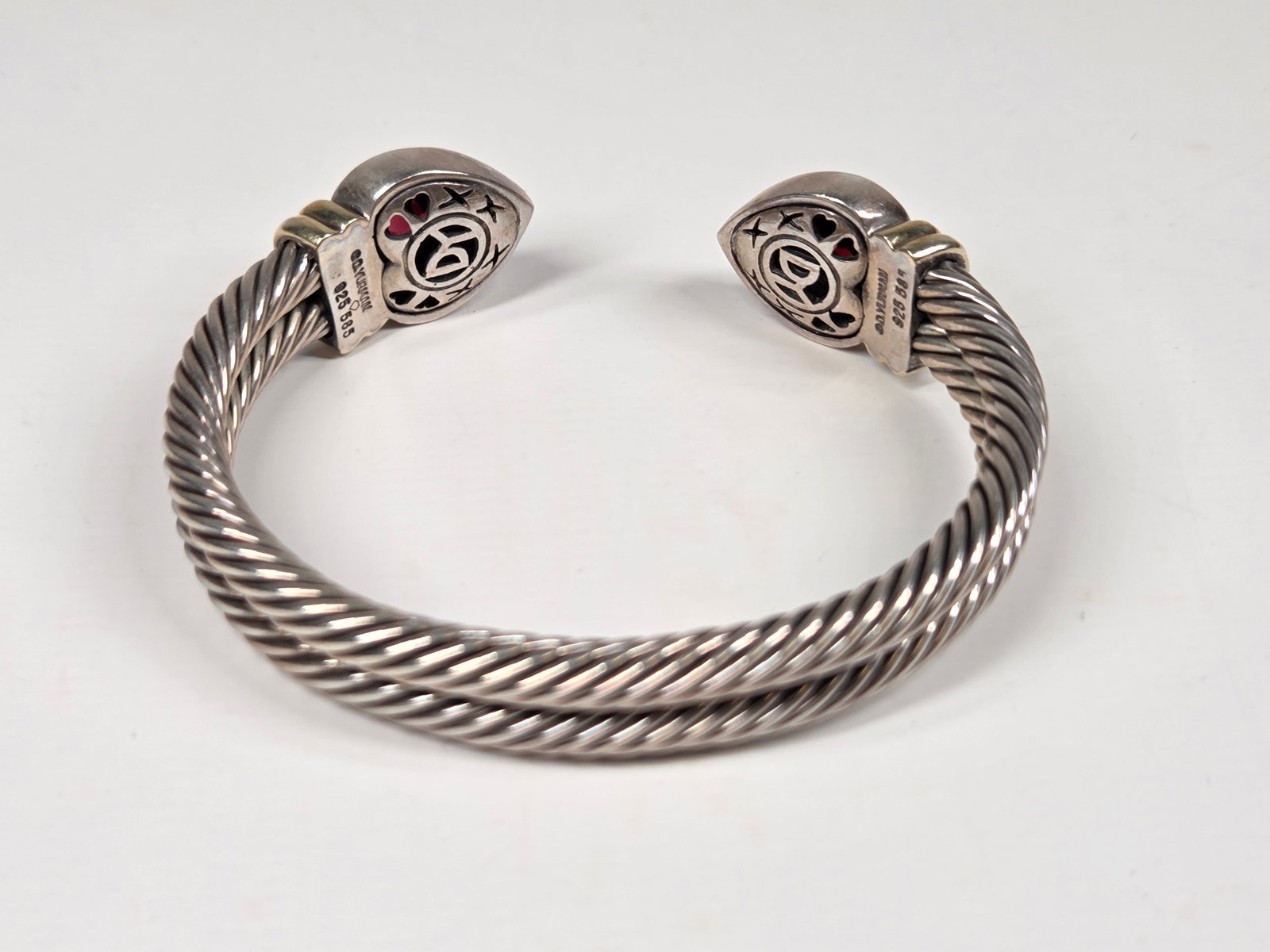 DAVID YURMAN STERLING SILVER HEART BRACELET (1 of 4)