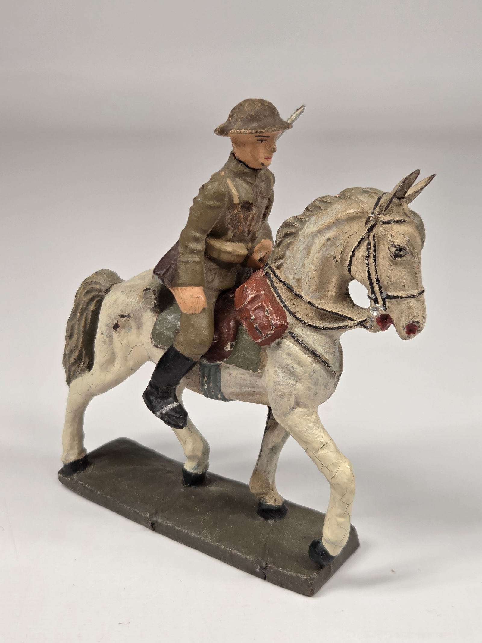 LINEOL ELASTOLIN COMPOSITION MOUNTED SOLDIER - 2