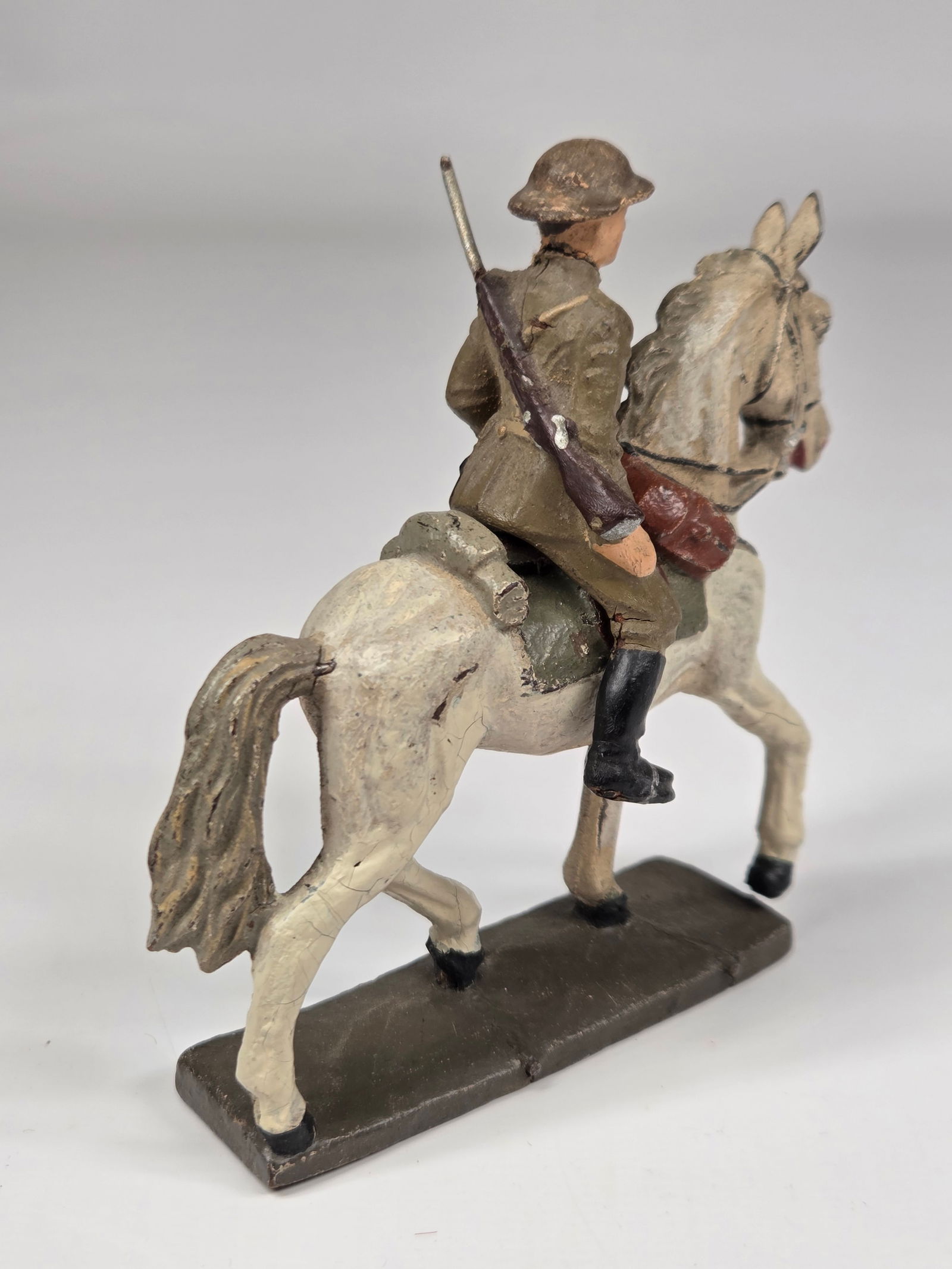 LINEOL ELASTOLIN COMPOSITION MOUNTED SOLDIER - 3