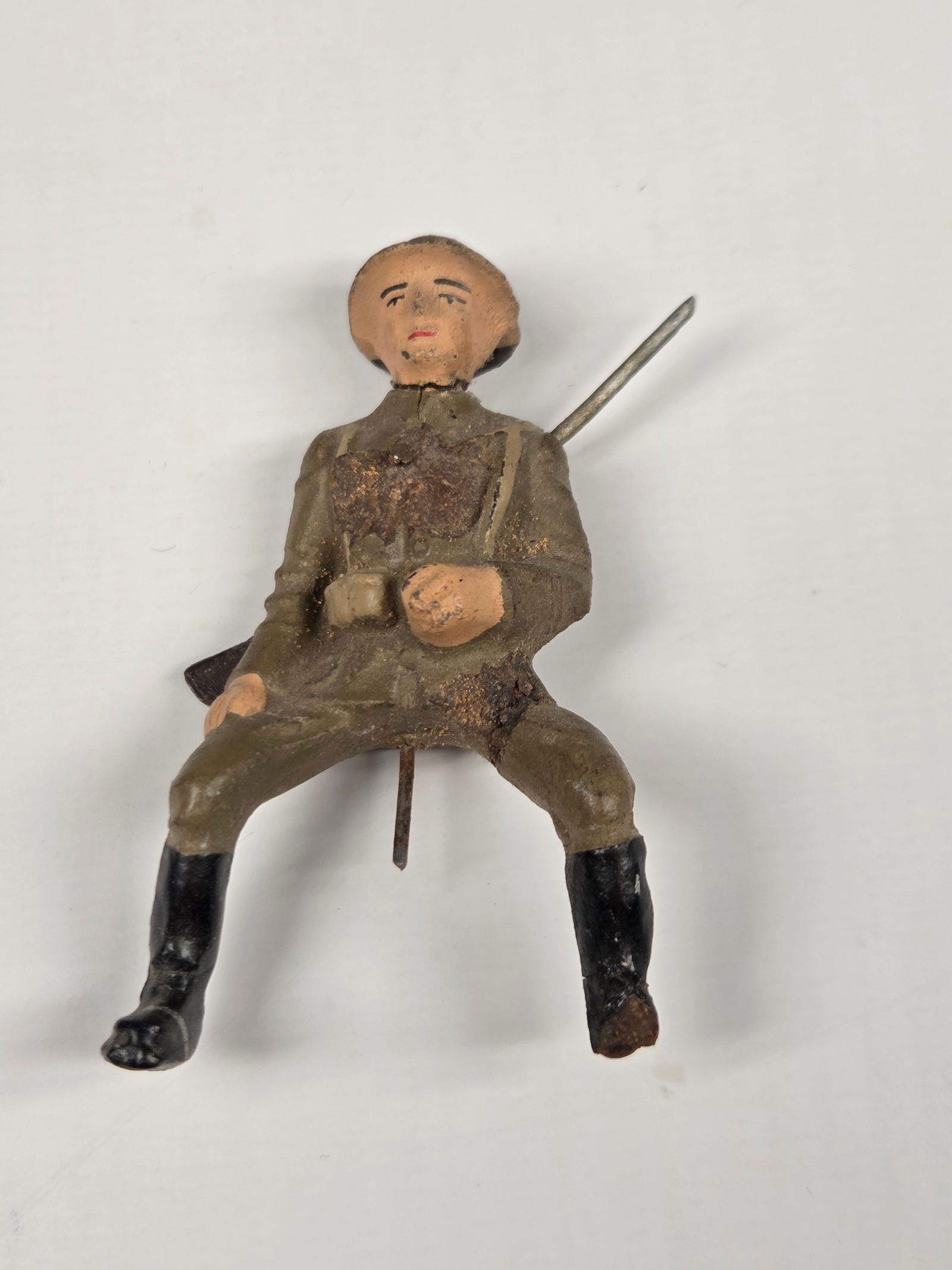 LINEOL ELASTOLIN COMPOSITION MOUNTED SOLDIER - 5