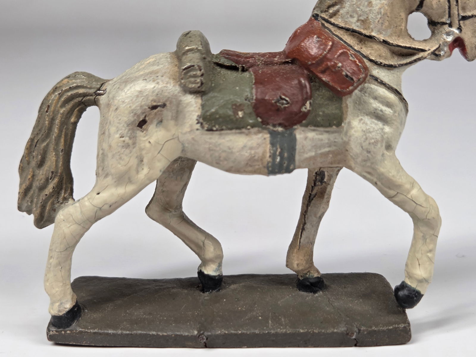 LINEOL ELASTOLIN COMPOSITION MOUNTED SOLDIER - 7