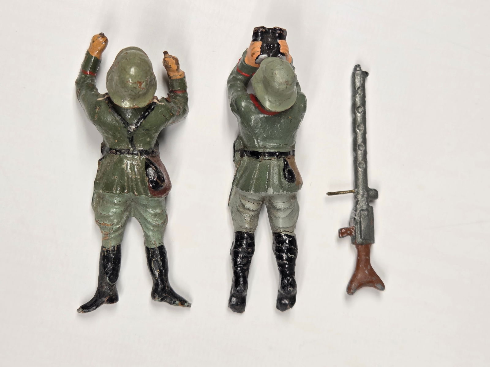 GERMAN ELASTOLIN COMPOSITION SOLDIERS W/ MACHINE GUNS - 5