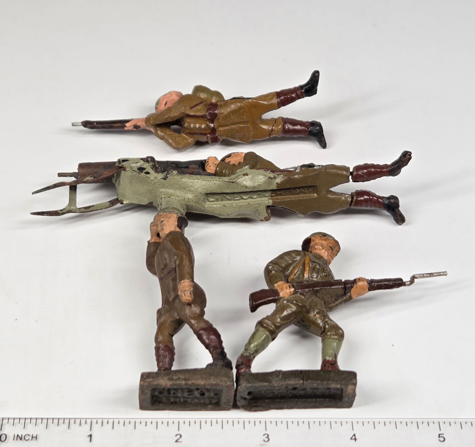 4) GERMAN LINEOL ELASTOLIN SOLDIERS - 10