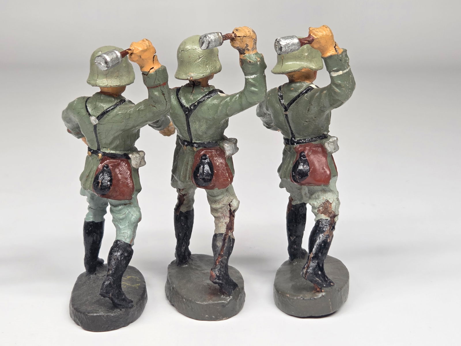 4) GERMAN ELASTOLIN COMPOSITION SOLDIERS - 6