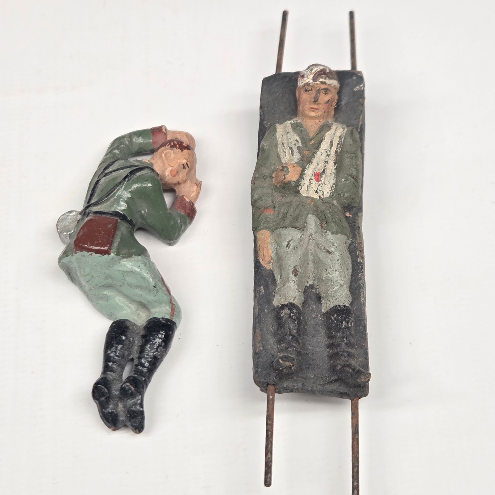 4) GERMAN LINEOL ELASTOLIN COMPOSITION SOLDIERS - 4