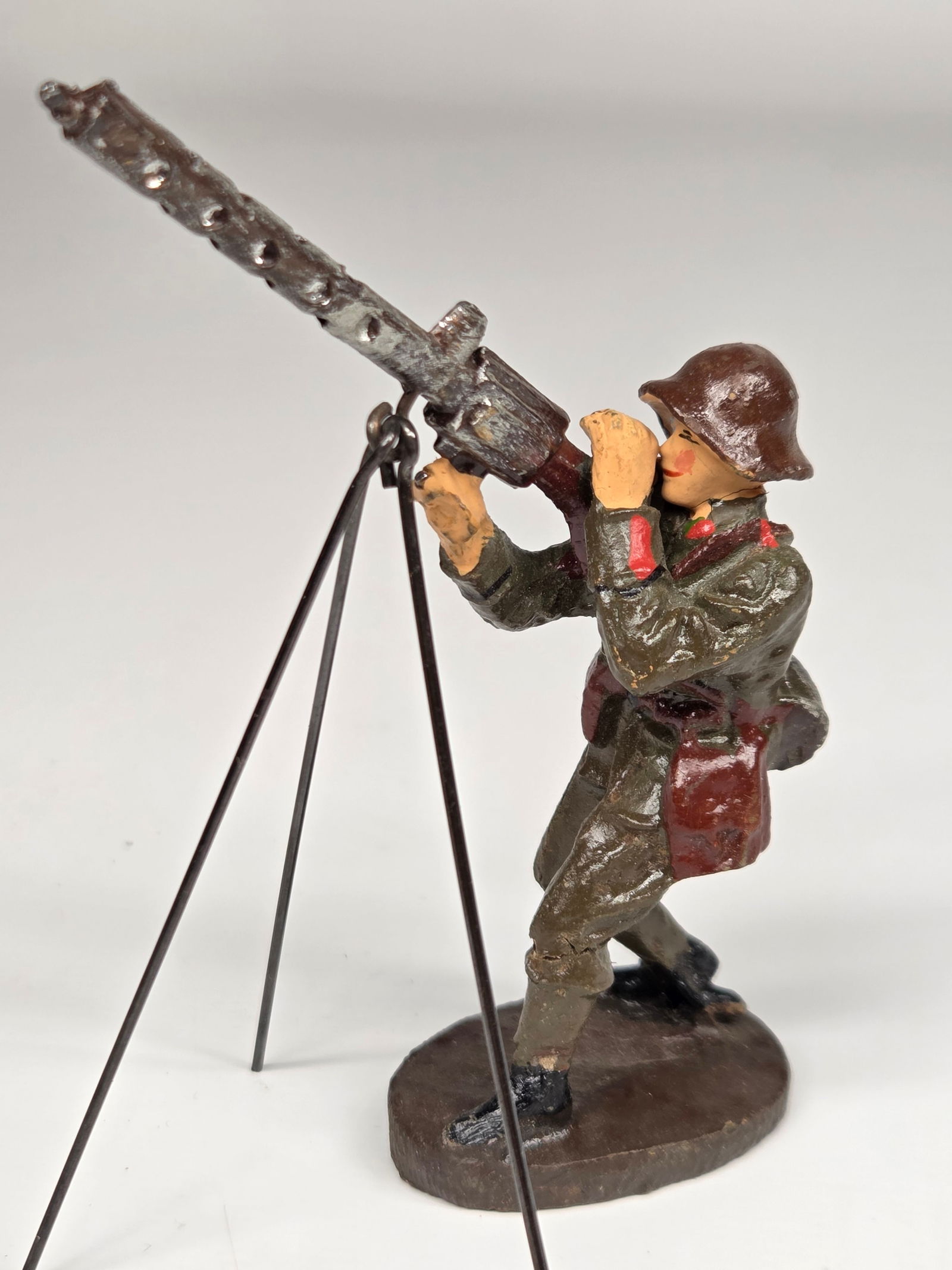 GERMAN ELASTOLIN COMPOSITION SOLDIER MACHINE GUNNER - 2