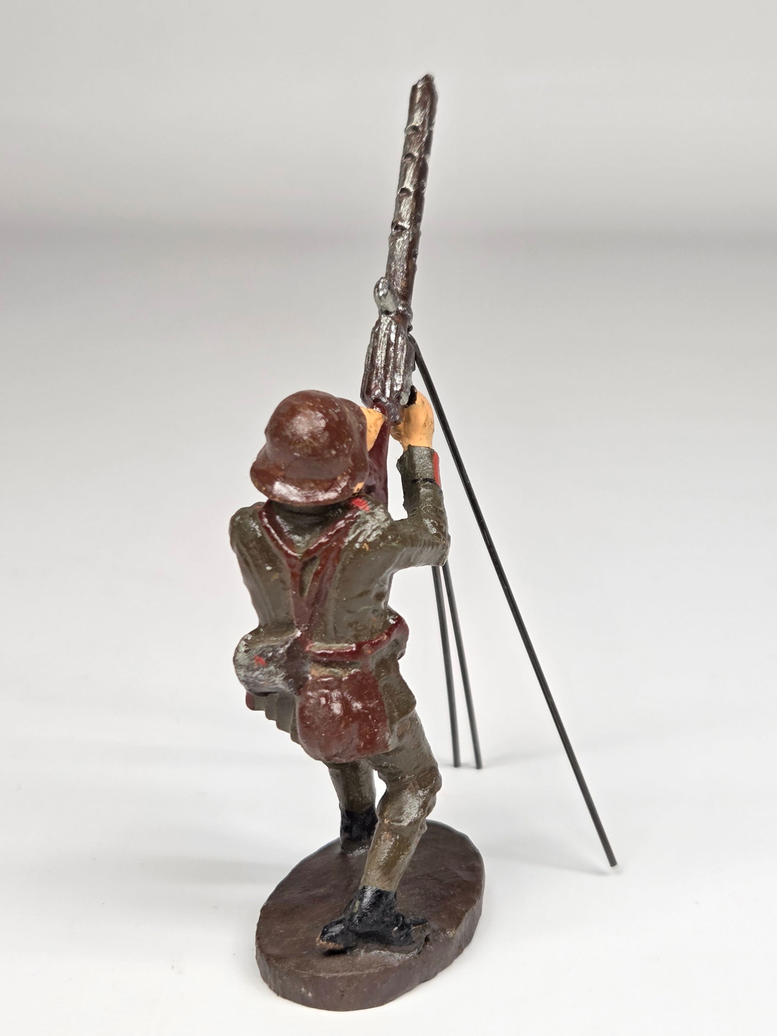 GERMAN ELASTOLIN COMPOSITION SOLDIER MACHINE GUNNER - 3
