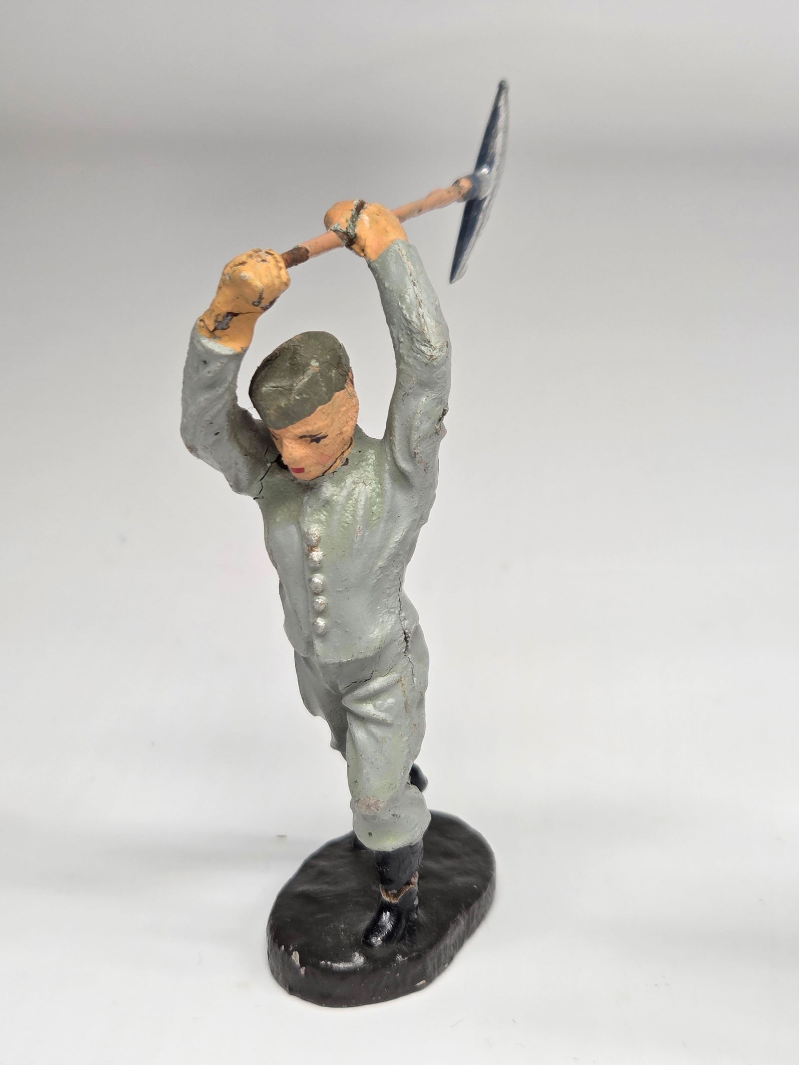 3) GERMAN ELASTOLIN COMPOSITION SOLDIERS W/ TOOLS - 2