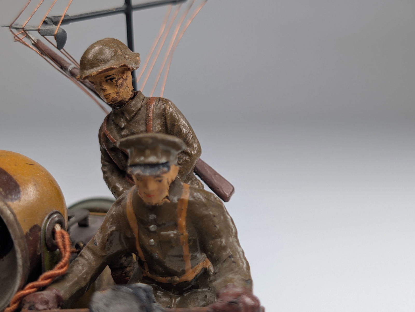 HAUSSER ELASTOLIN RADIO OPERATOR MOTORCYCLE W/ MORSE CODE - 3