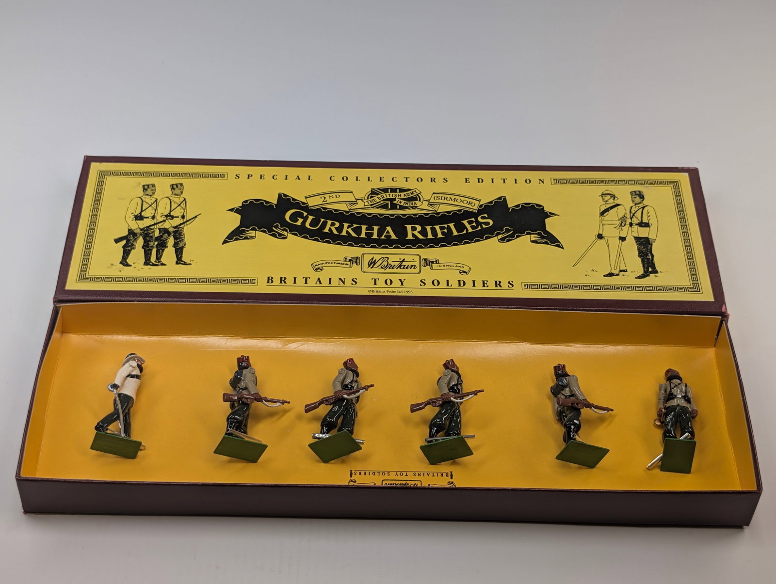 BRITAIN BRITISH ARMY INDIA 2ND SIRMOOR GURKHA RIFLES: SET REMAINS IN VERY GOOD CONDITION WITH BOX.