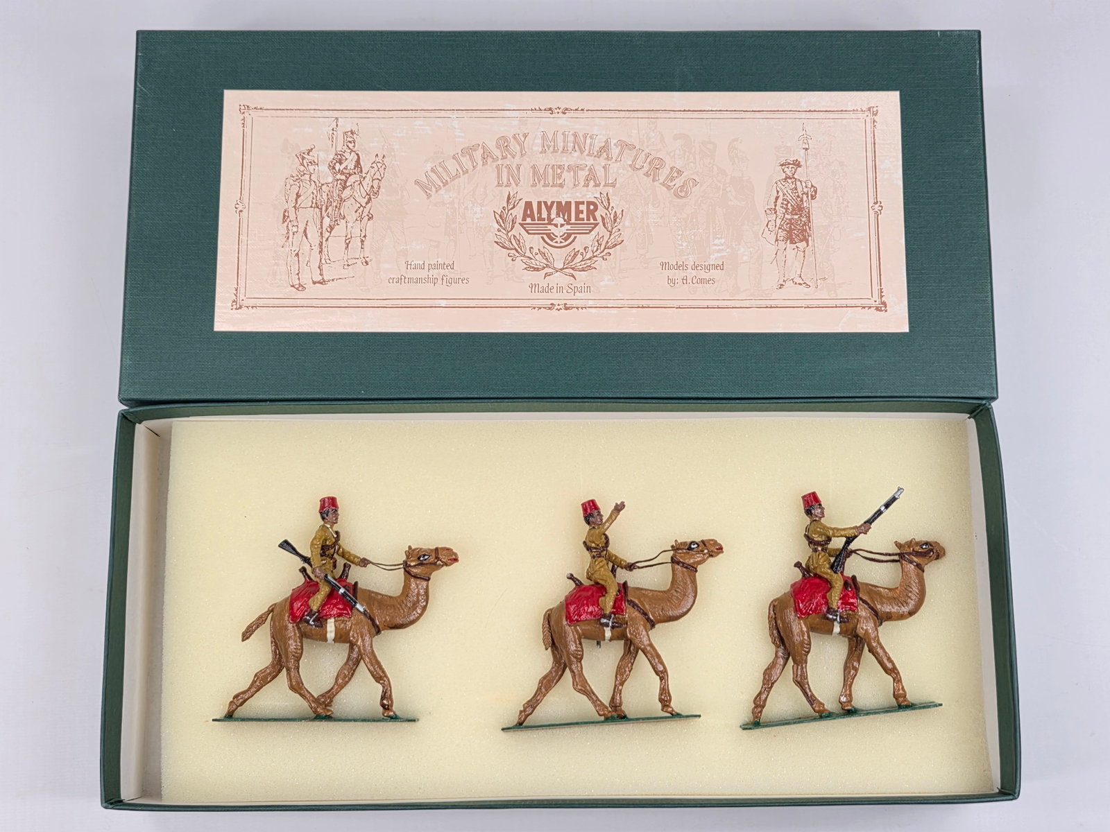ALYMER MILITARY MINIATURES EGYPTIAN CAMEL CORPS: SET REMAINS IN VERY GOOD CONDITION WITH BOX.