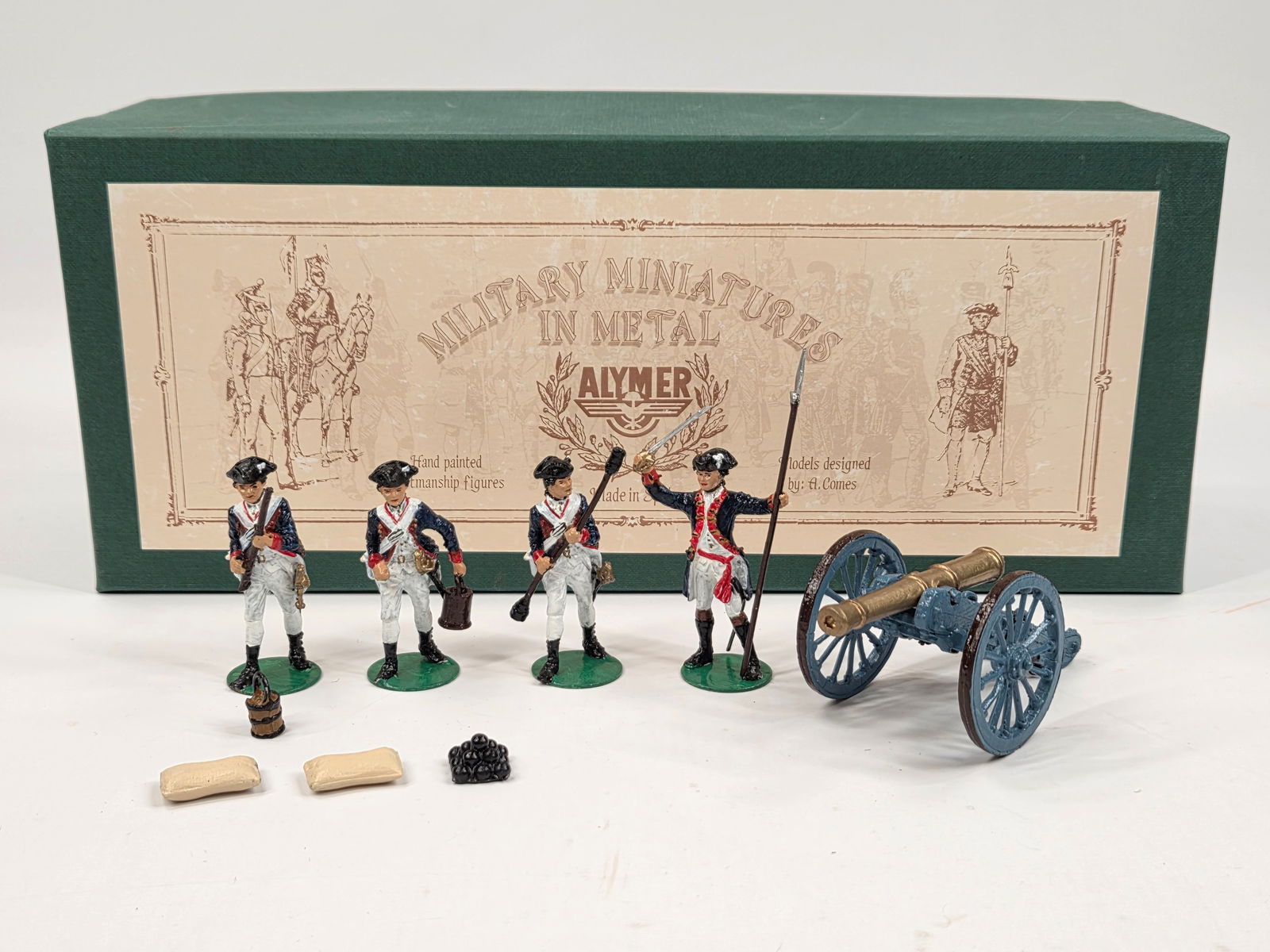 ALYMER MILITARY MINIATURES ROYAL REGT. OF ARTILLERY: SET REMAINS IN VERY GOOD CONDITION WITH BOX.