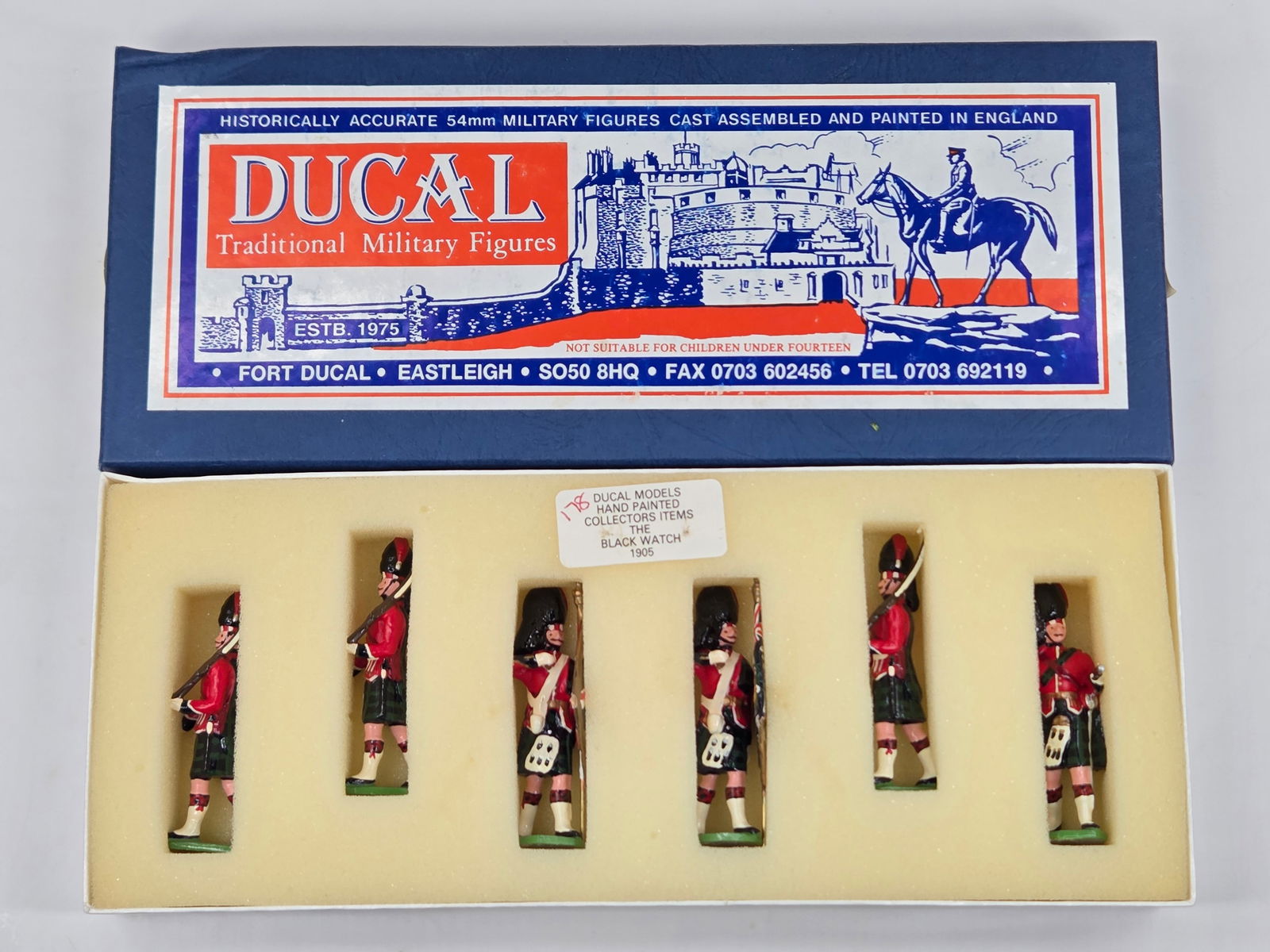 DUCAL MODELS THE BLACK WATCH 1905 SET 178: SET REMAINS IN VERY GOOD CONDITION WITH BOX. SOME BENDS.