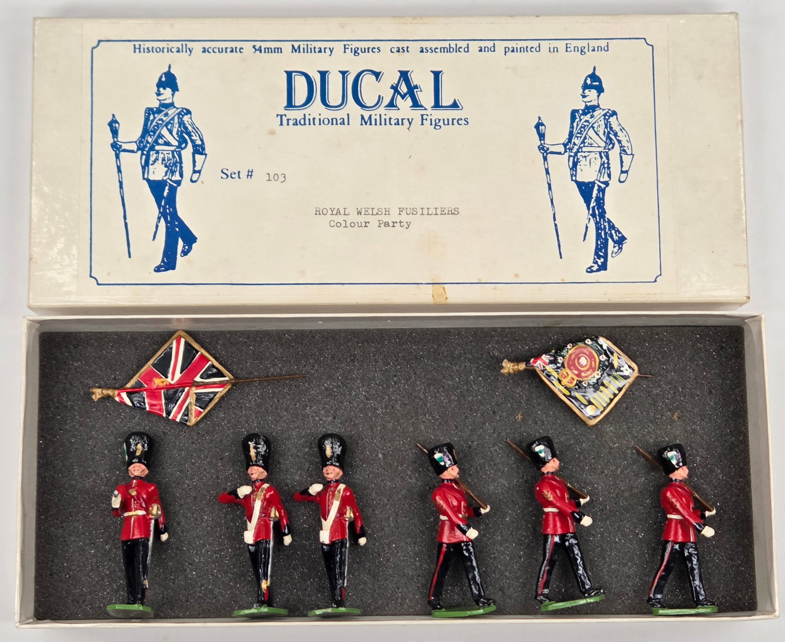 DUCAL MODELS SET NO. 103 ROYAL WELSH FUSILIERS: SET REMAINS IN VERY GOOD CONDITION WITH BOX.