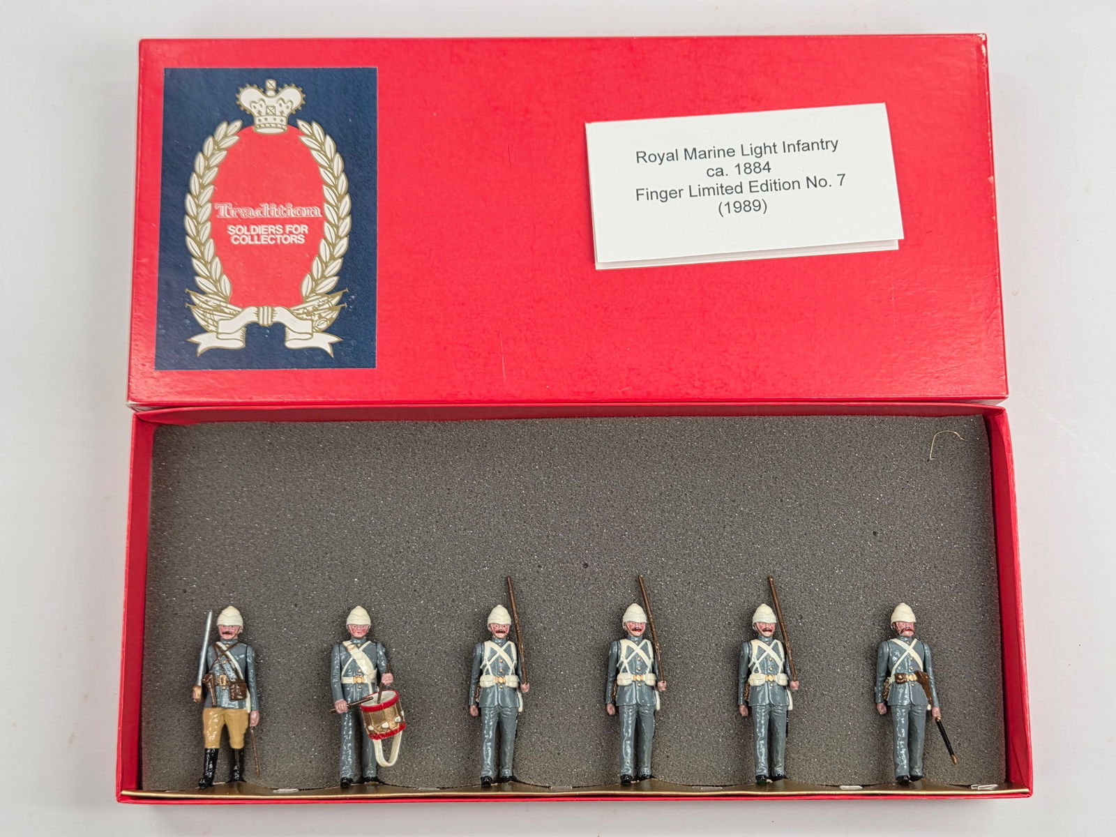 TRADITIONS SET NO. VII ROYAL MARINE LIGHT INFANTRY: SET REMAINS IN VERY GOOD CONDITION WITH BOX.