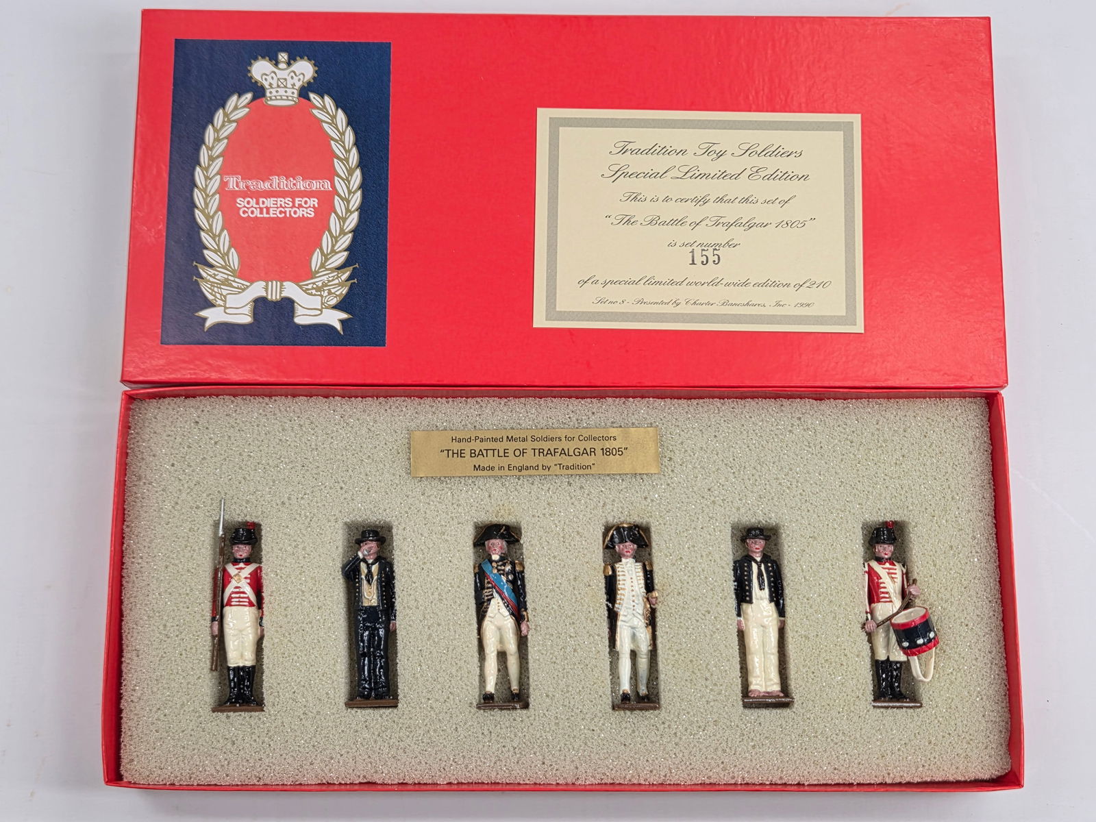 TRADITIONS SET NO. VII THE BATTLE OF TRAFALGAR 1805: SET REMAINS IN VERY GOOD CONDITION WITH BOX.