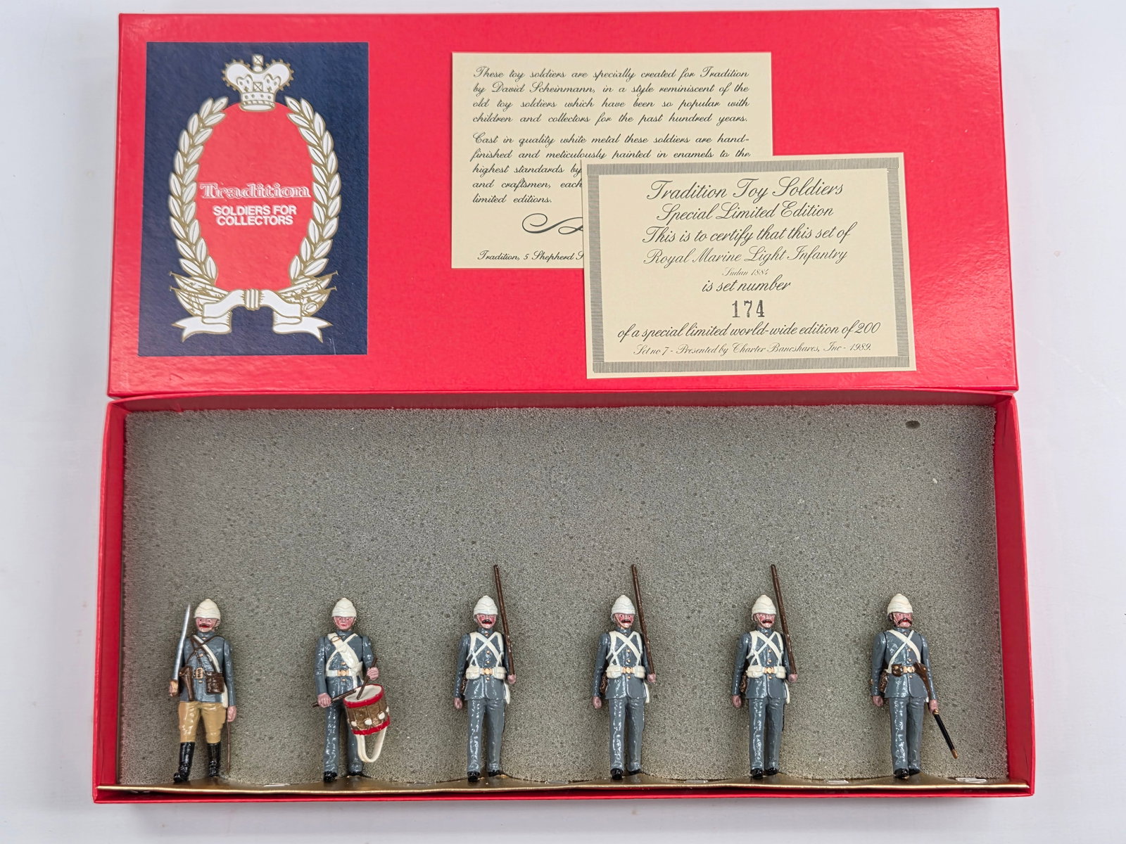 TRADITIONS SET NO. VII ROYAL MARINE LIGHT INFANTRY: SET REMAINS IN VERY GOOD CONDITION WITH BOX.