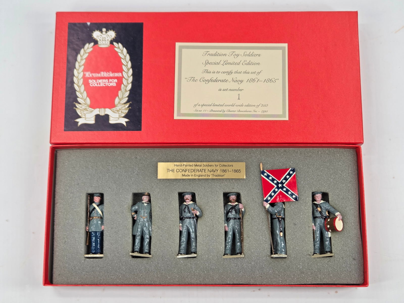 TRADITIONS SET NO. XI THE CONFEDERATE NAVY SET: SET REMAINS IN VERY GOOD CONDITION WITH BOX.