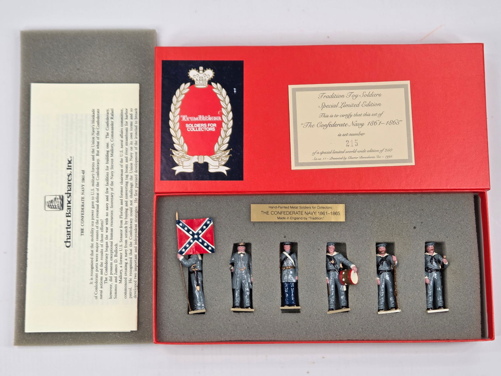 TRADITIONS SET NO. XI THE CONFEDERATE NAVY SET: SET REMAINS IN VERY GOOD CONDITION WITH BOX.